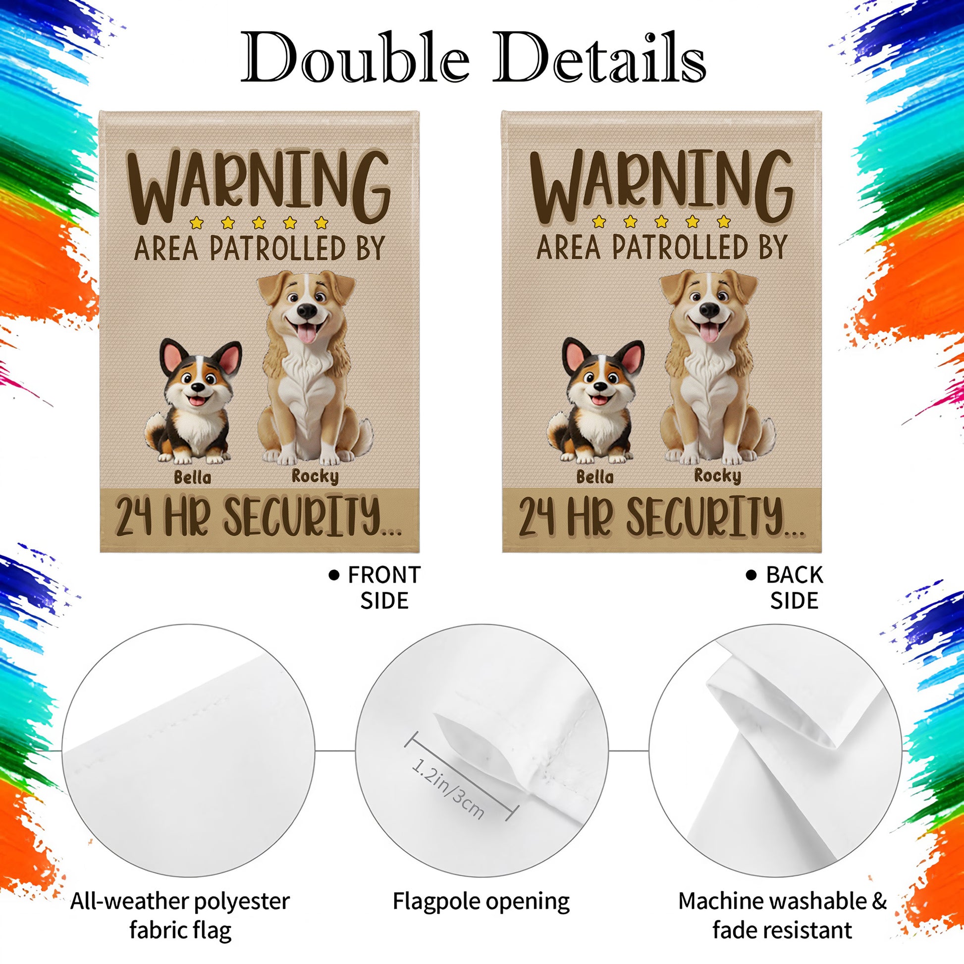 Warning Area Patrolled By 24 HR Security, Dogs and Stars