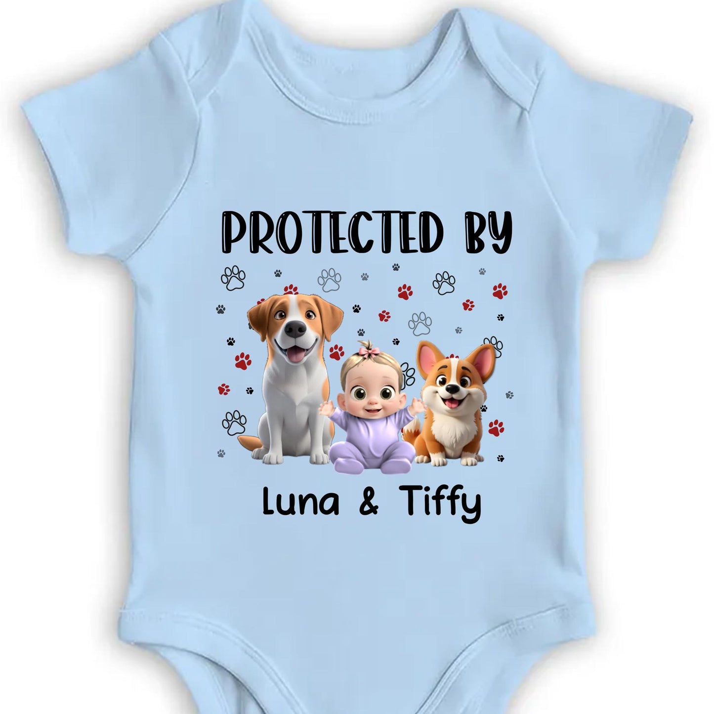Protected By Luna & Tiffy, Baby and Dogs Design