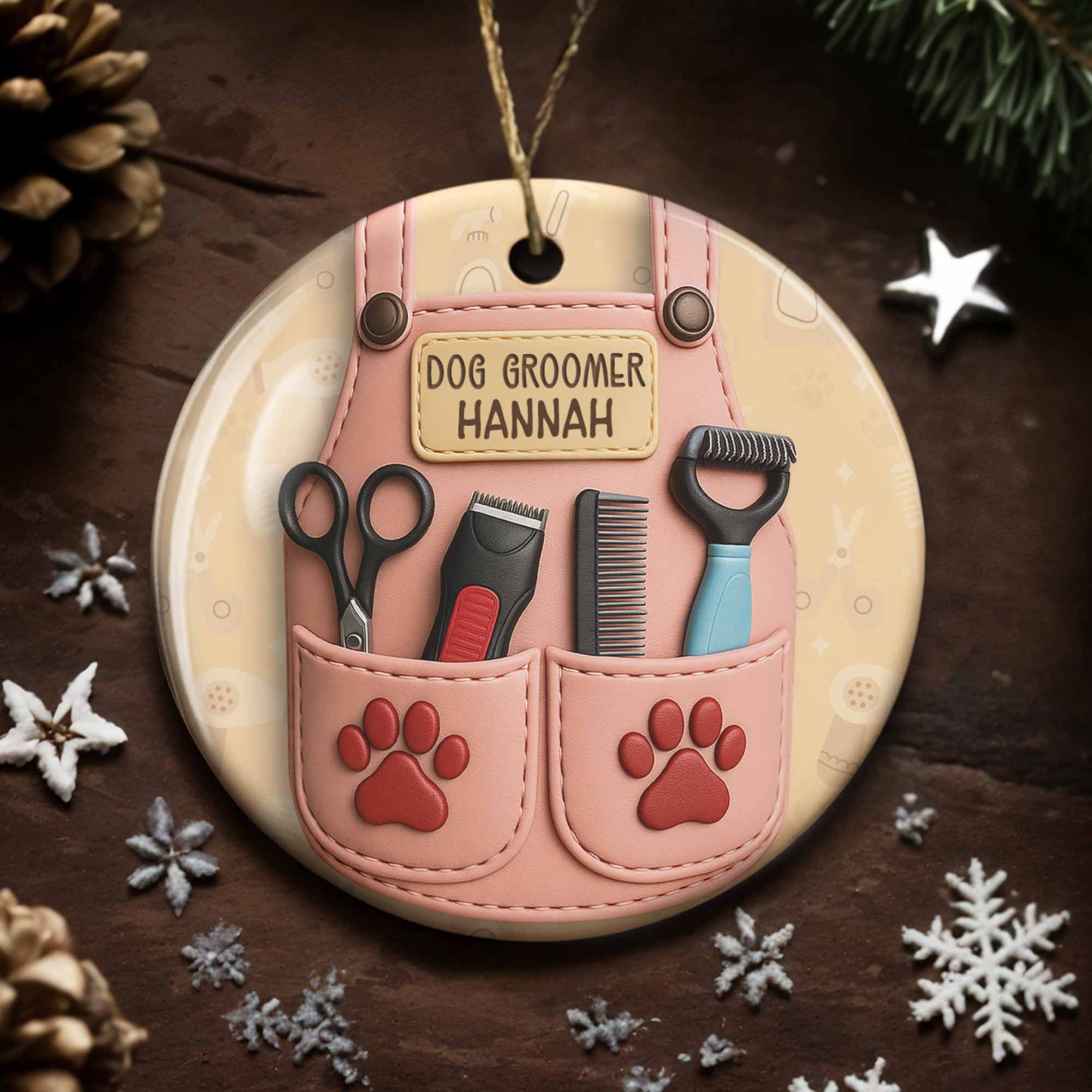 Celebrate Your Favorite Dog Groomer With Customizable Ornament
