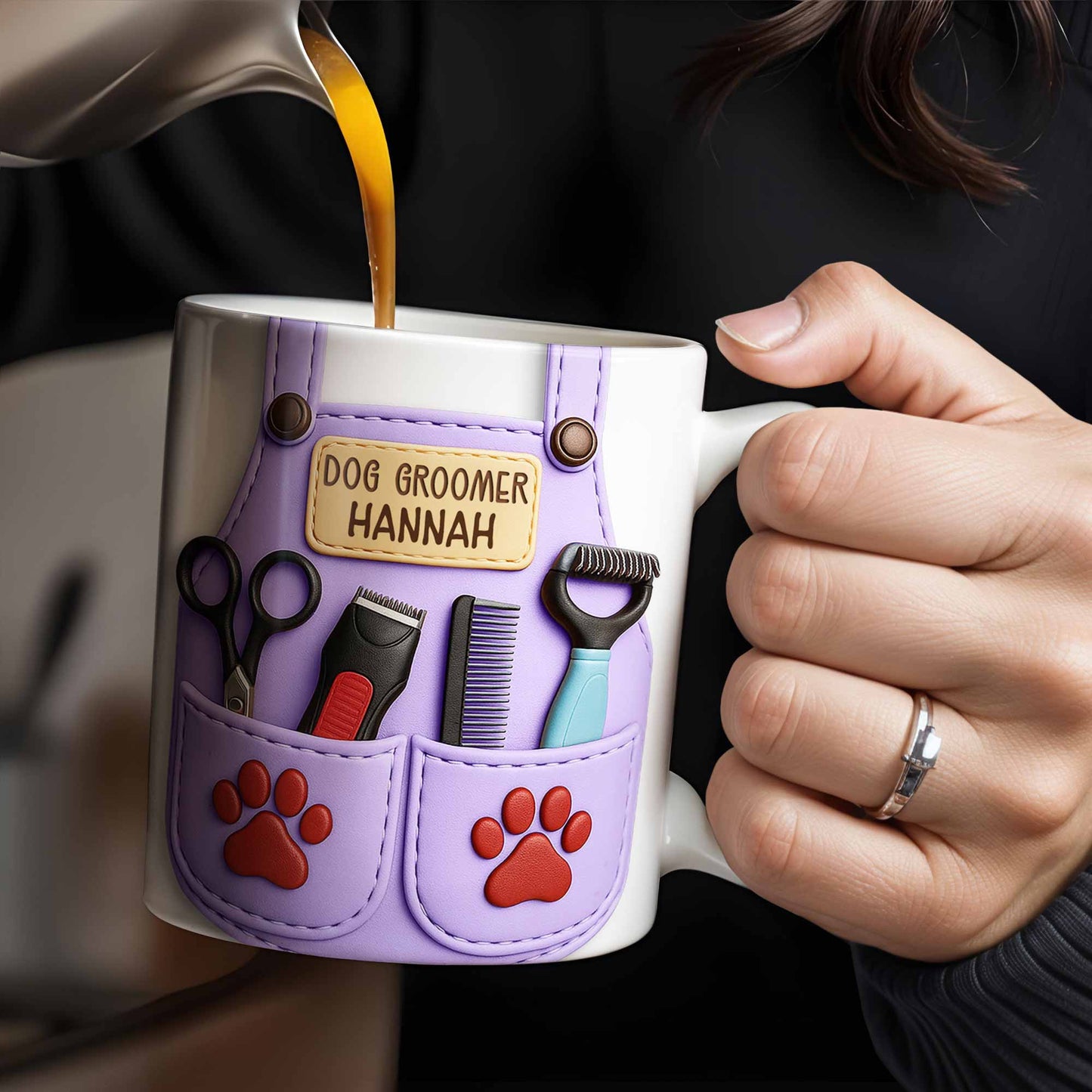 Personalize With Your Name, Paw Prints And Grooming Tools