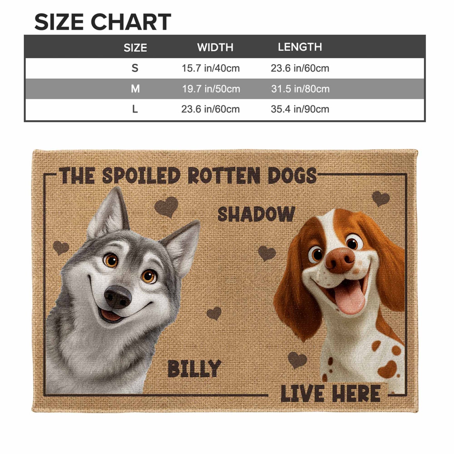 The Spoiled Rotten Dogs Live Here Doormat