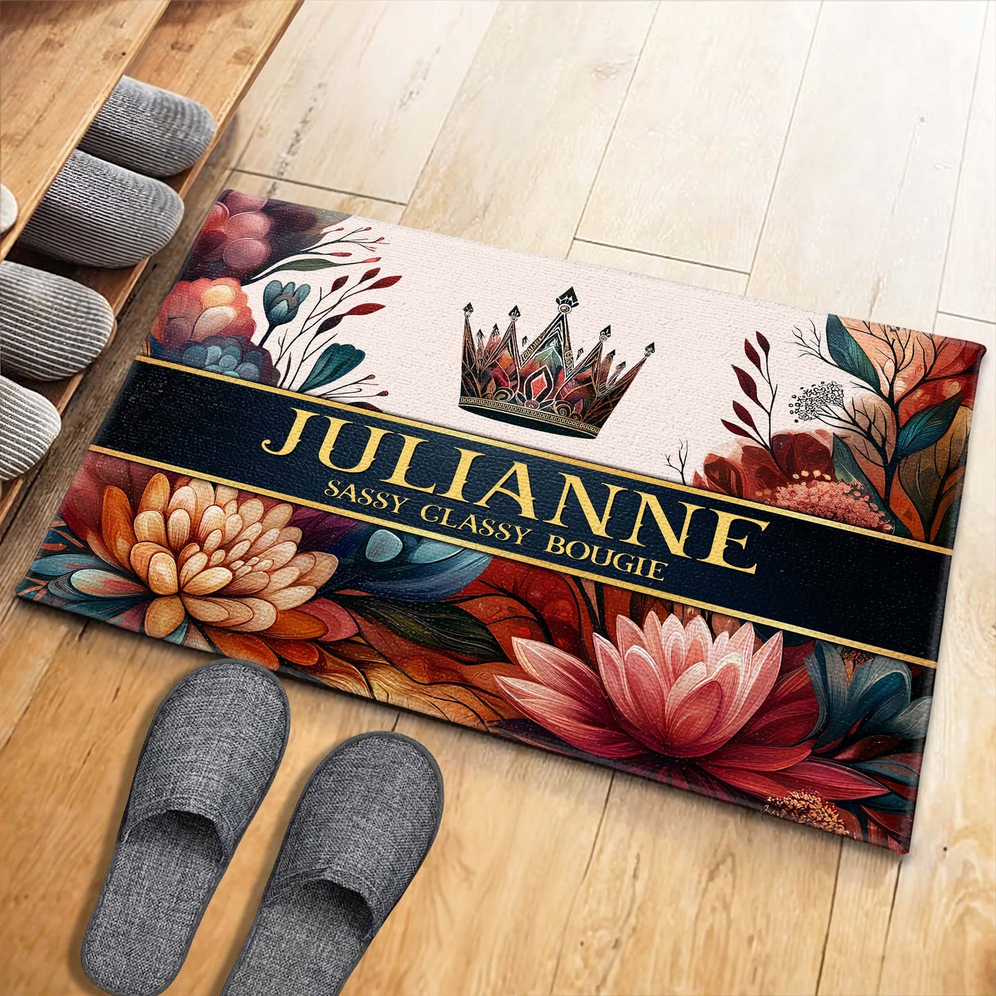 Sassy Classy Bougie Crown And Floral Design