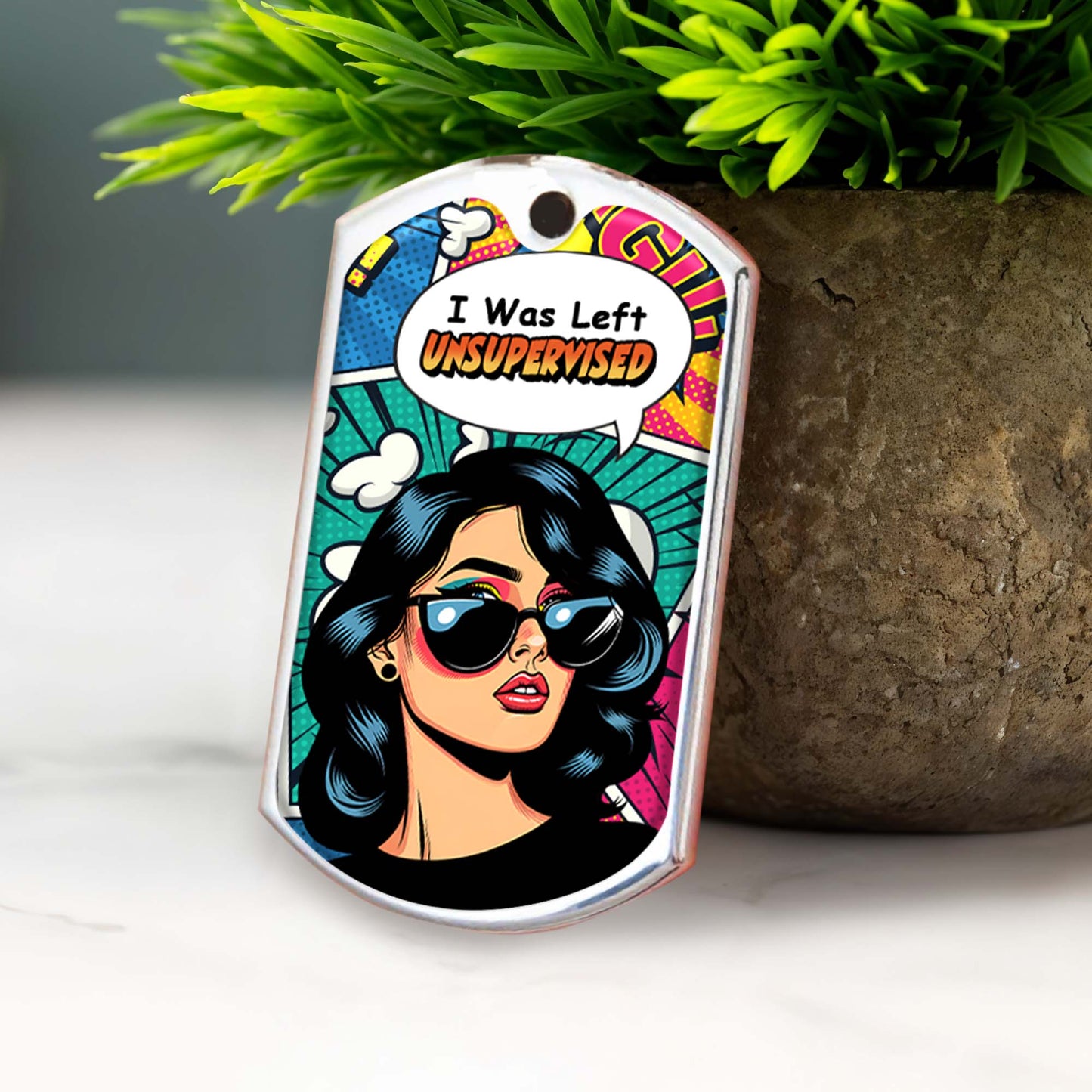 I Was Left Unsupervised Pop Art Comic Style Design