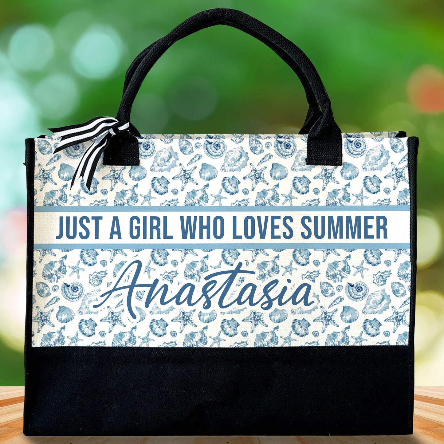 Just A Girl Who Loves Summer, Beach Theme Tote
