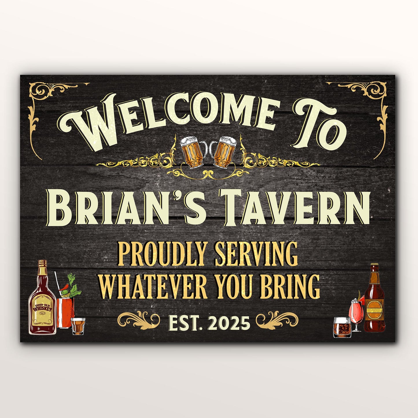 Welcome To Brian's Tavern Proudly Serving Whatever You Bring, Tavern and Beverages