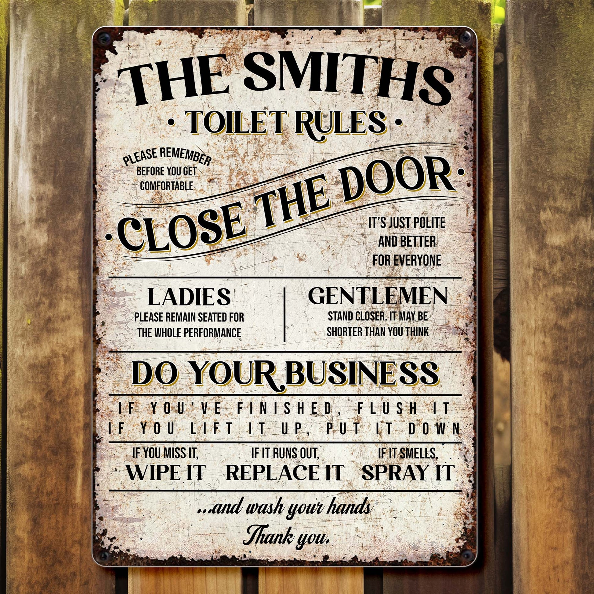 Please Remember Close The Door And Do Your Business