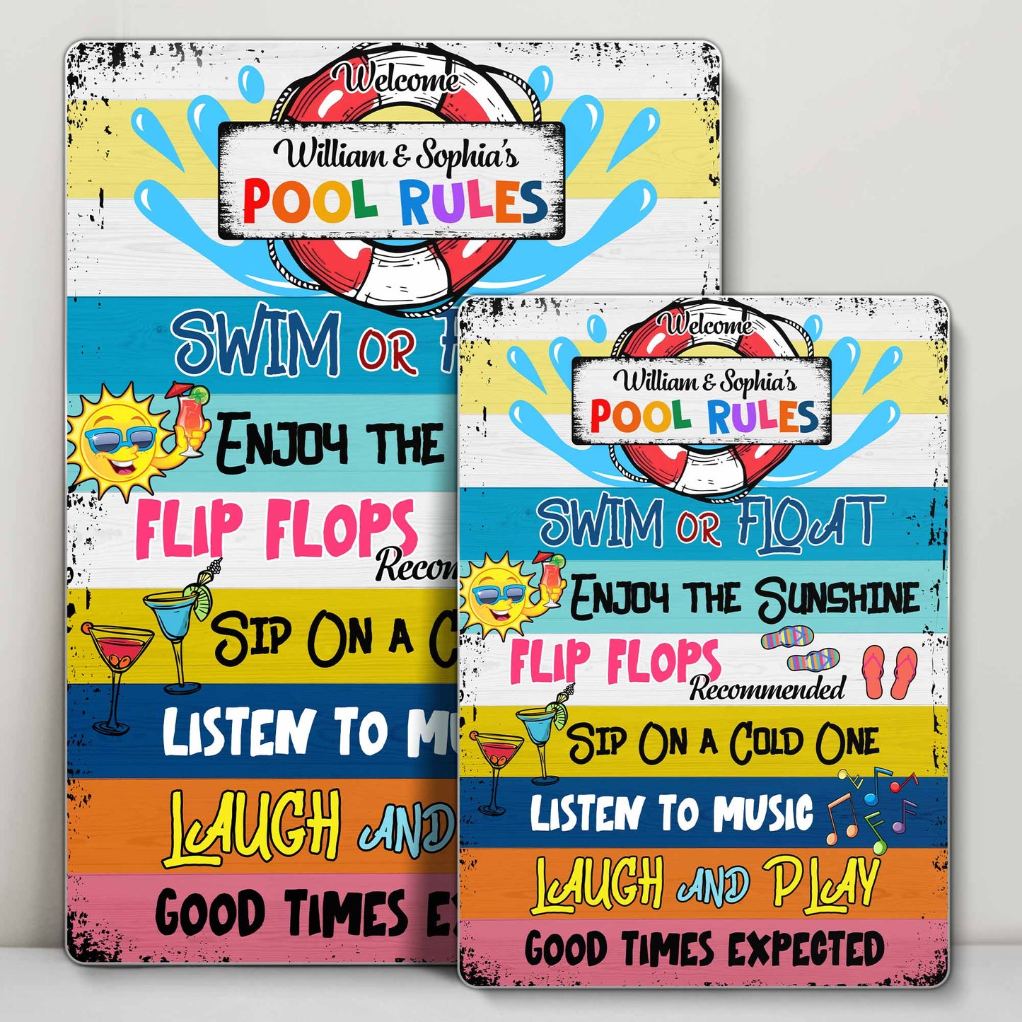 Welcome Pool Rules Enjoy The Sunshine Listen To Music