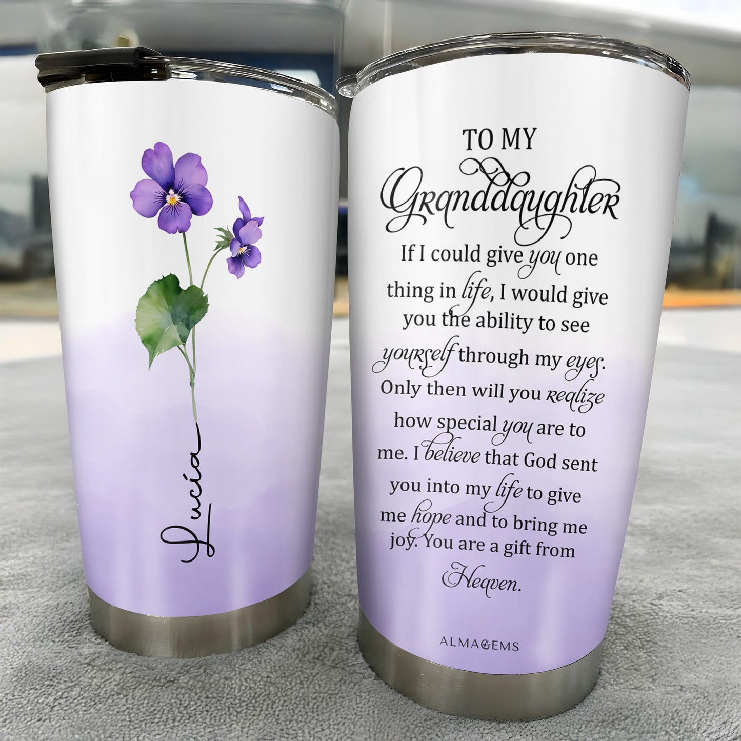 See Yourself Through My Eyes Granddaughter Tumbler