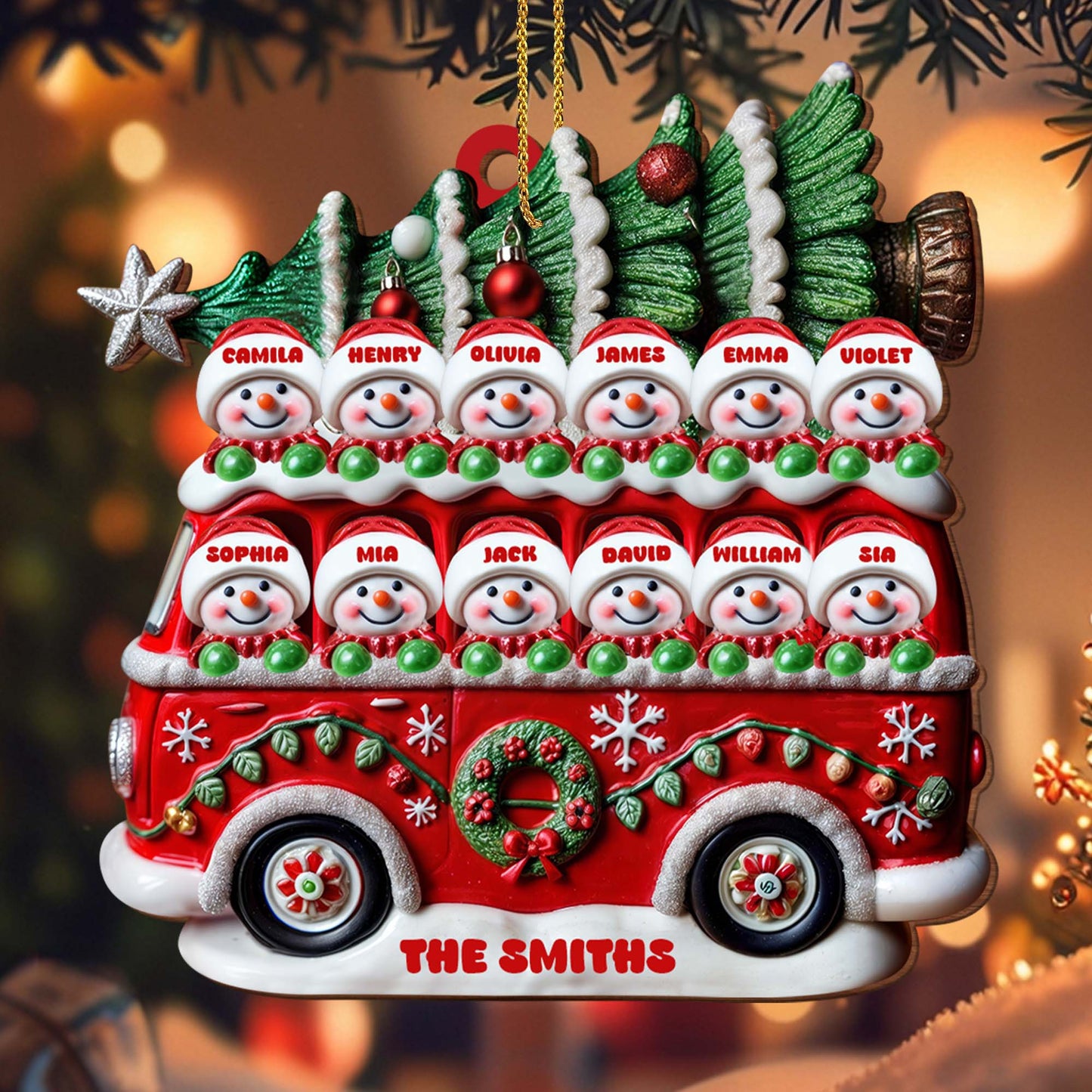Celebrate Christmas With Vintage Red Truck And Snowmen
