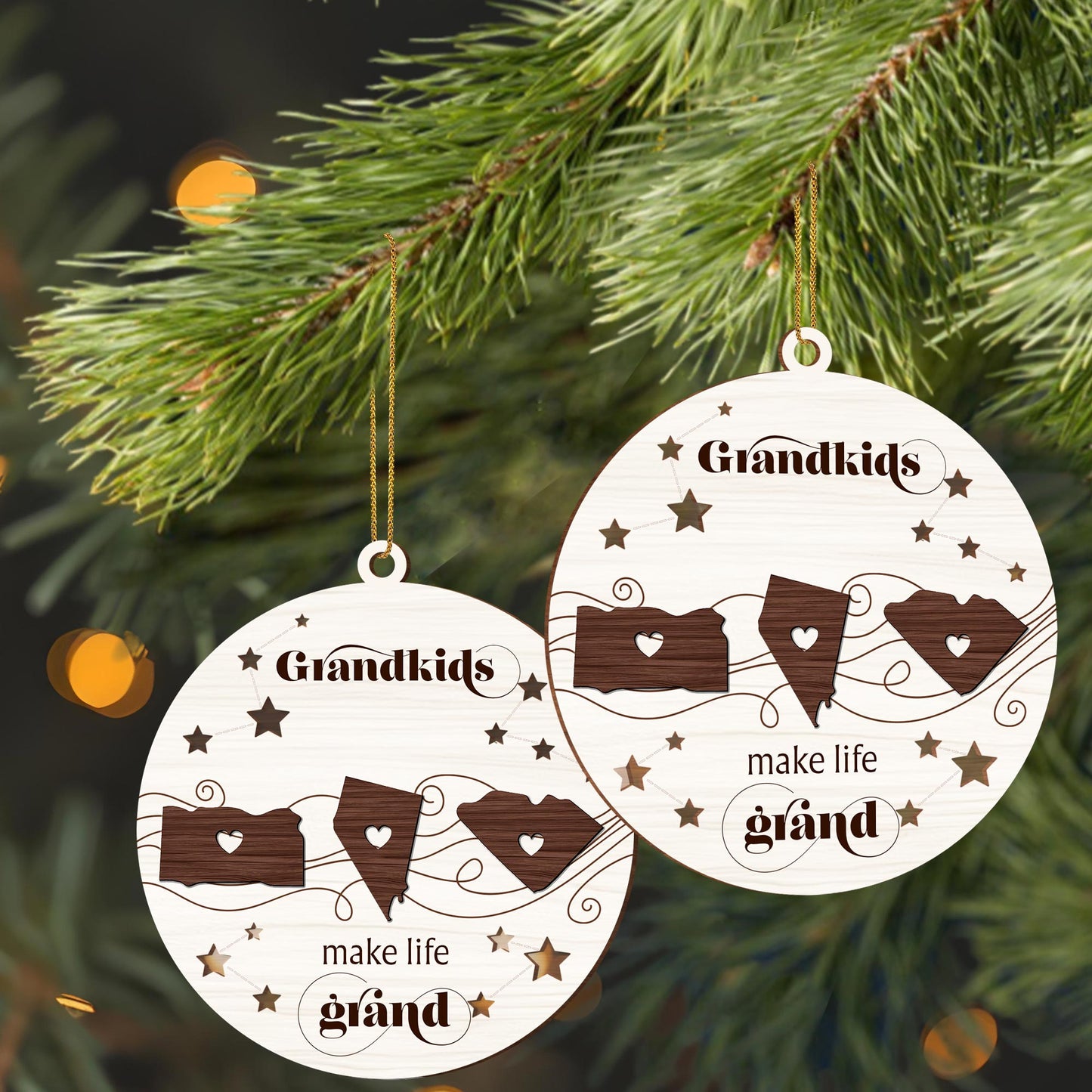 Grandkids Make Life Grand With Stars and Hearts Design