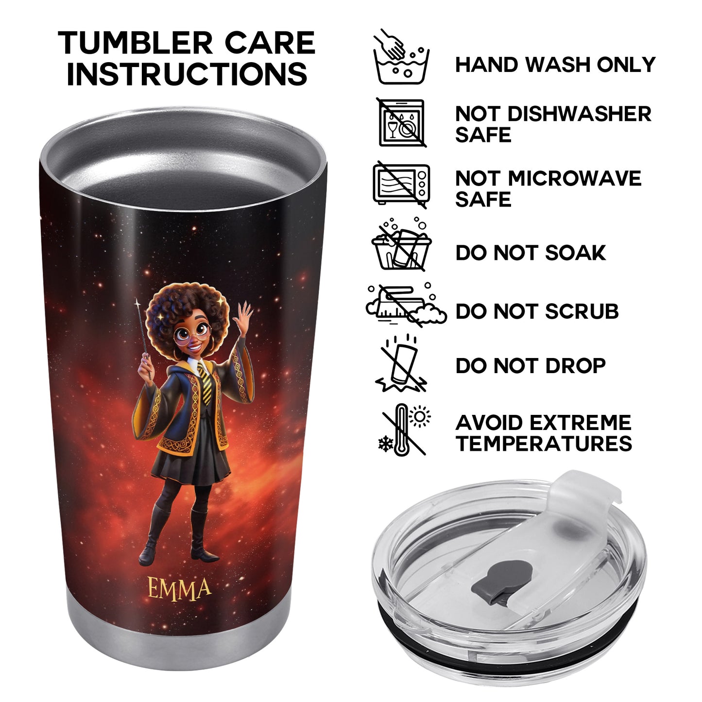 Happiness Can Be Found In The Darkest Of Times Tumbler With Magical Design