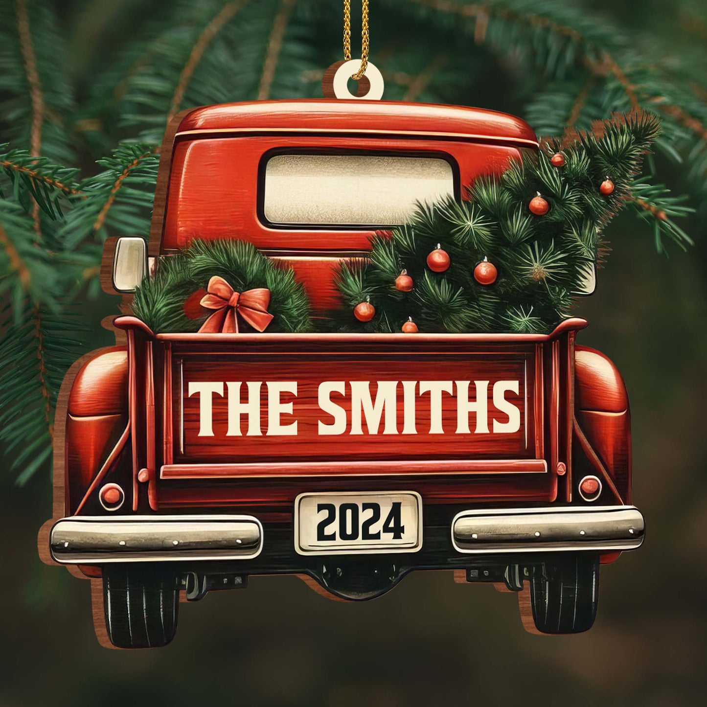 Family Adventures Begin Here With Vintage Truck And Christmas Tree