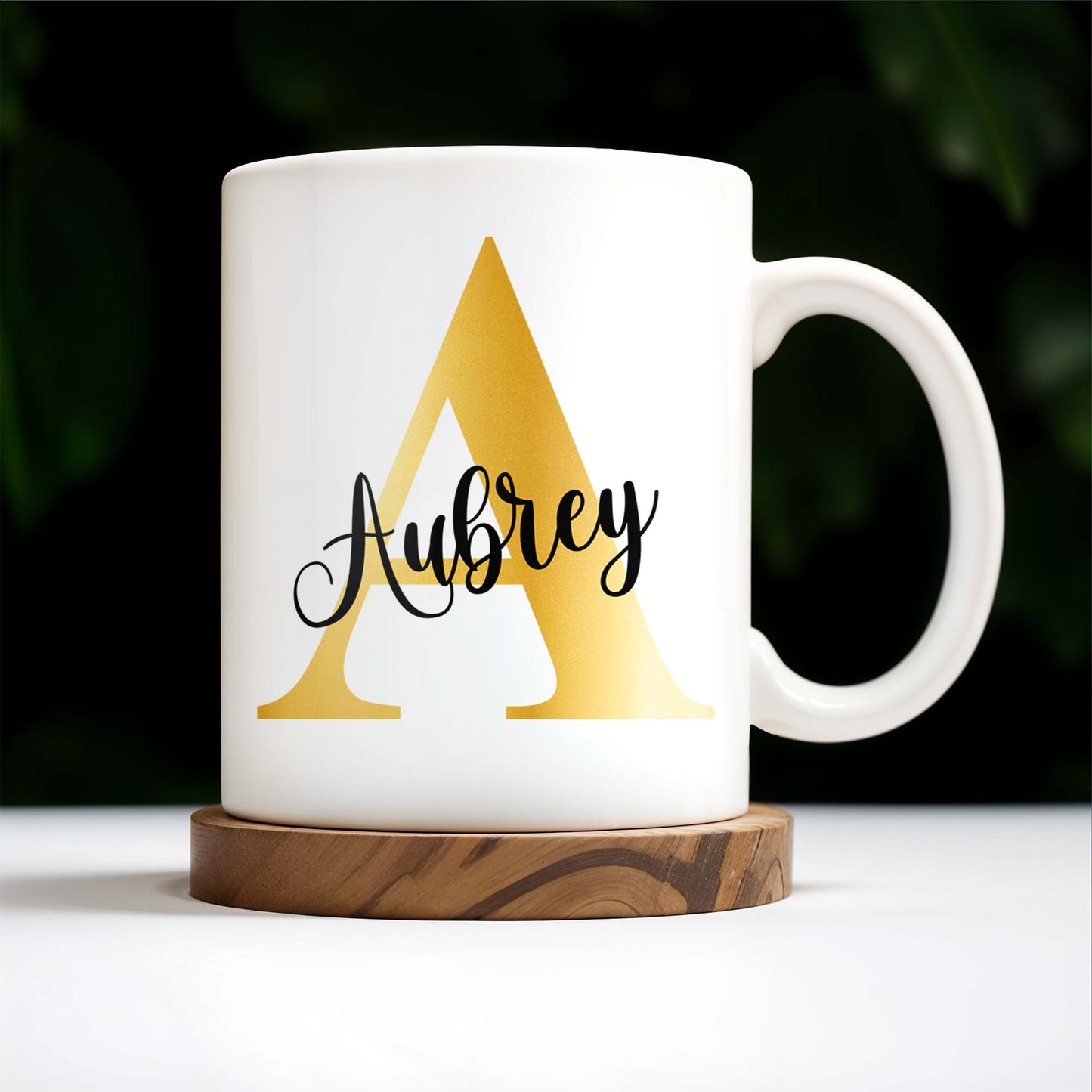 Make Every Sip Shine Like Gold Featuring Initial Letter