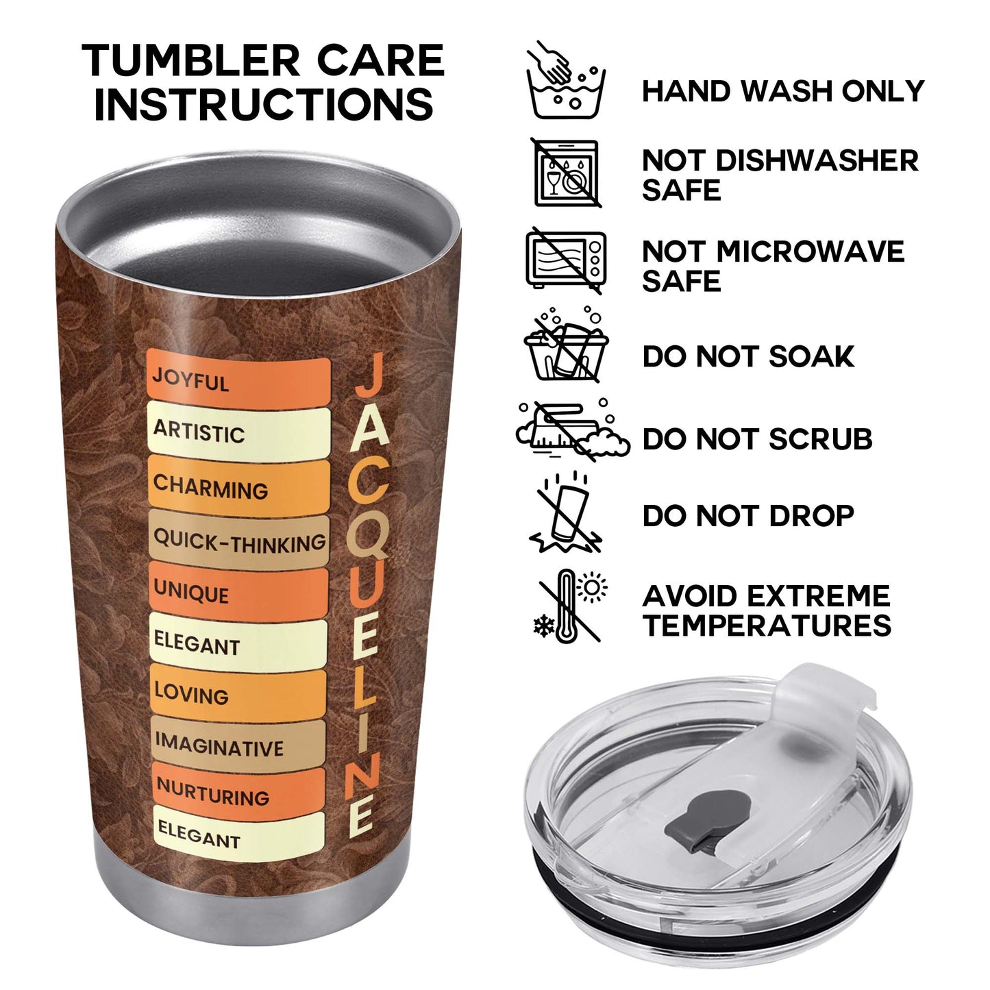 Joyful Artistic And Unique Attributes Custom Tumbler