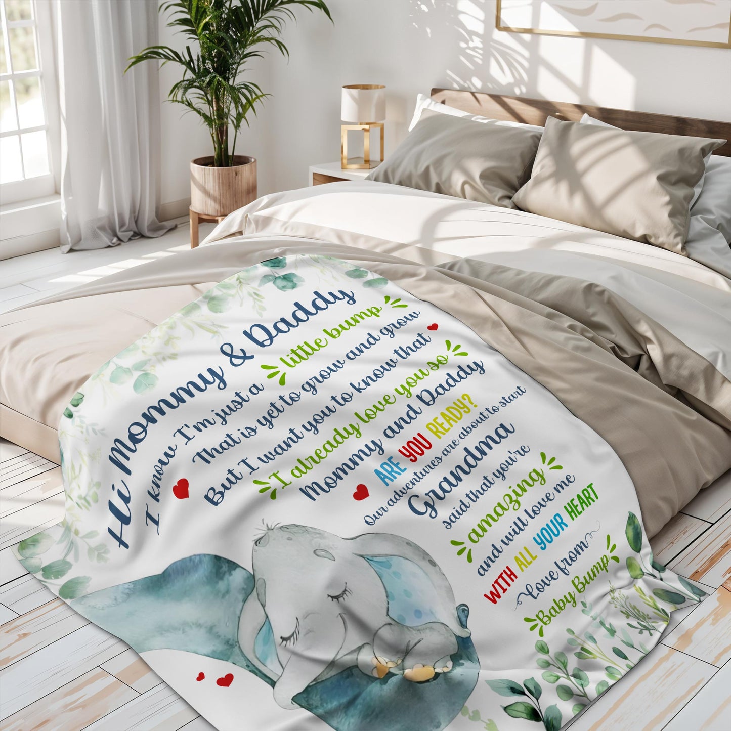 Love From Baby Bump Elephant Design For Expecting Parents