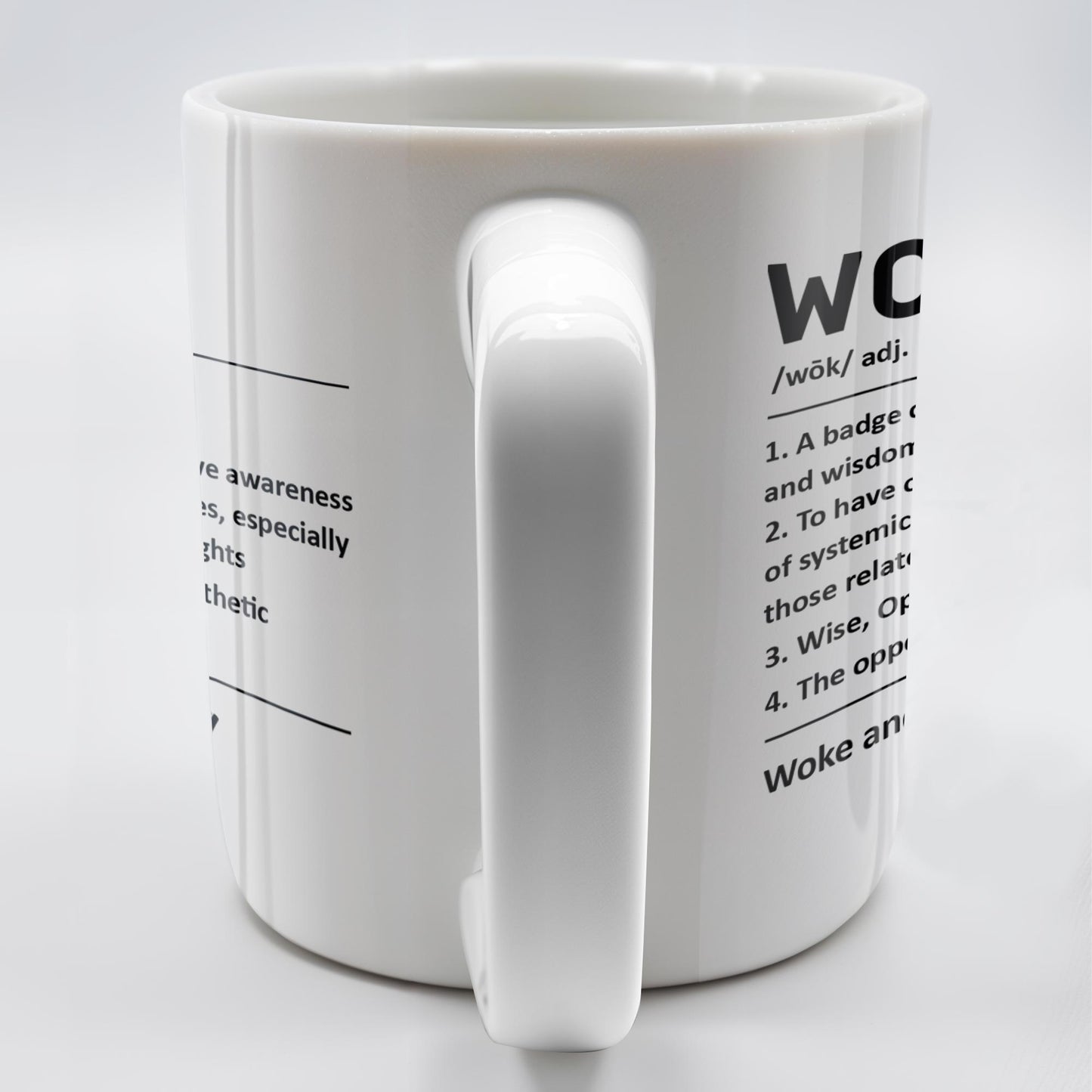 Woke Definition Mug With Active Awareness of Injustices