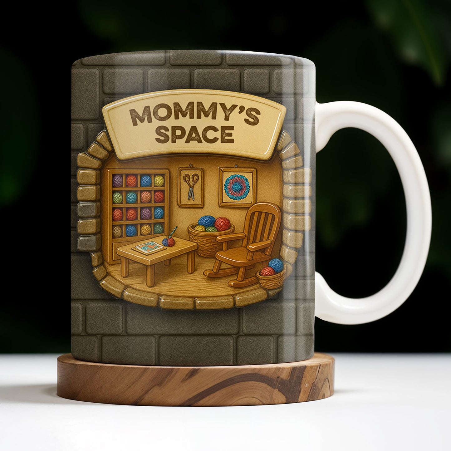 Mommy's Space, Yarn, Chair, Thread Rack, Sewing Table