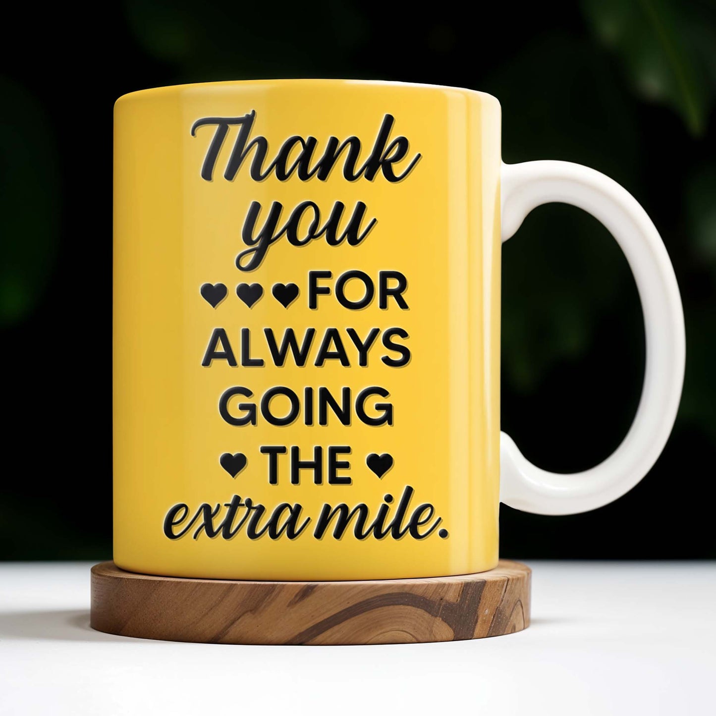 Thank You For Always Going The Extra Mile, School Bus and Hearts