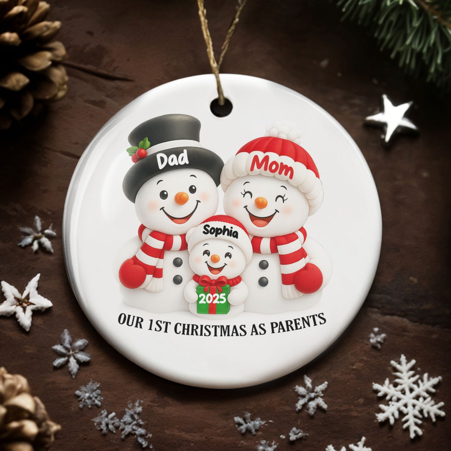 Our 1st Christmas As Parents With Snowmen