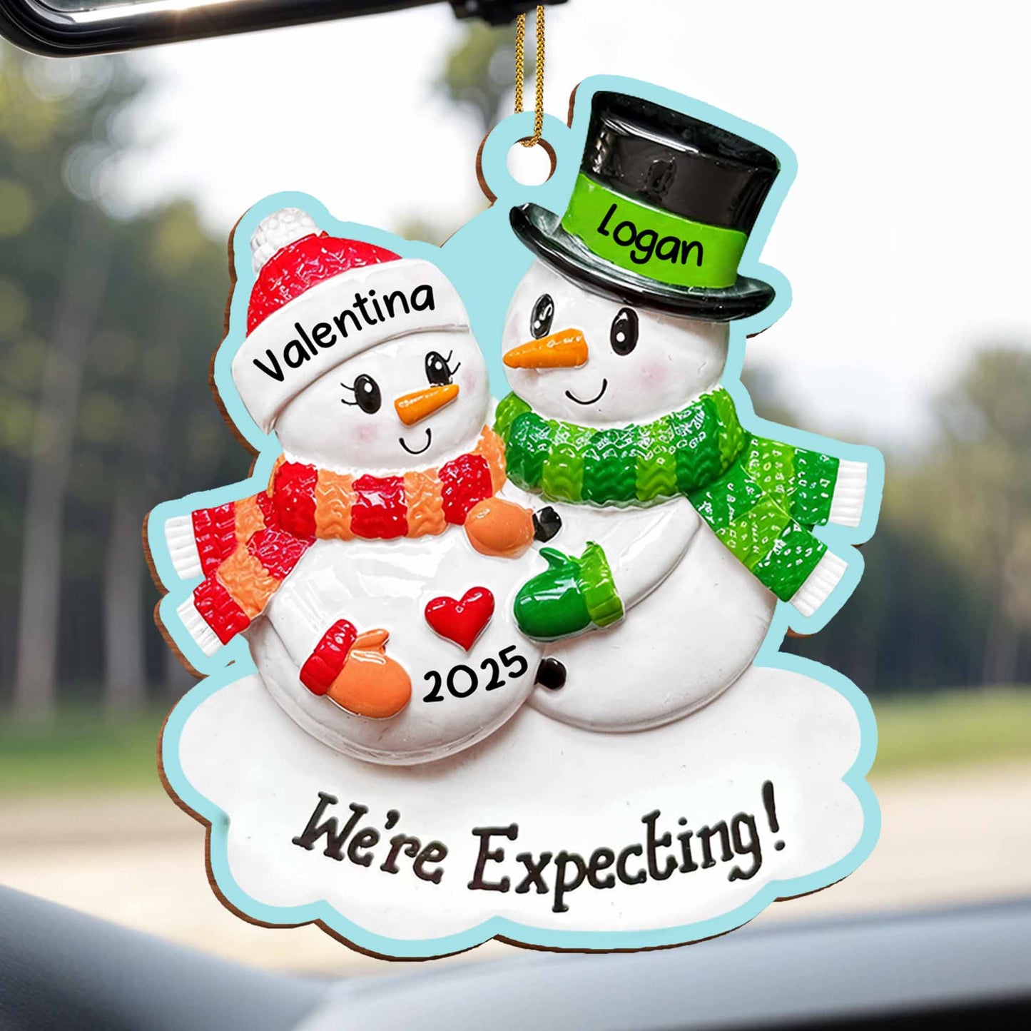 We're Expecting, Celebrate With Snowmen and Hearts