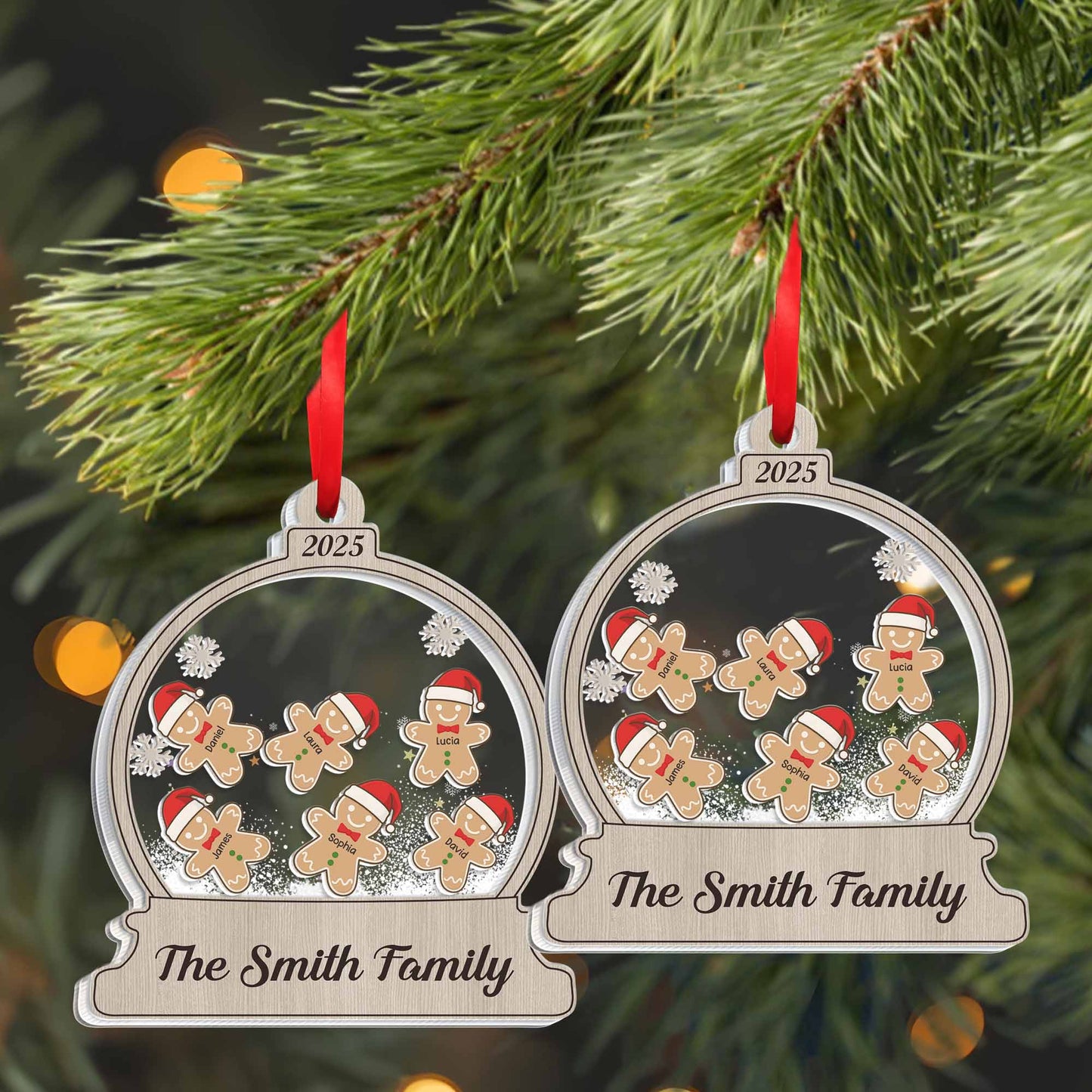 Shake Me, Gingerbread Man And Snowflakes Design