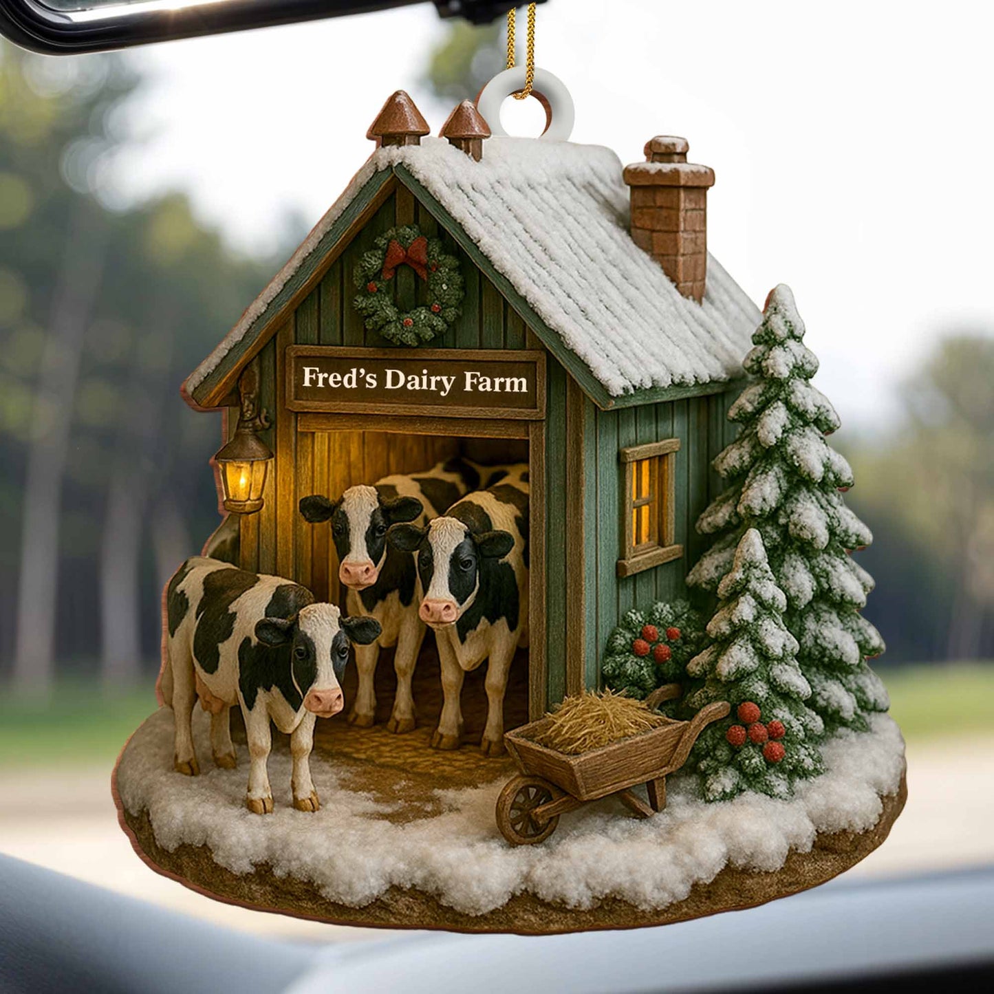Cozy Winter Scene At Fred's Dairy Farm