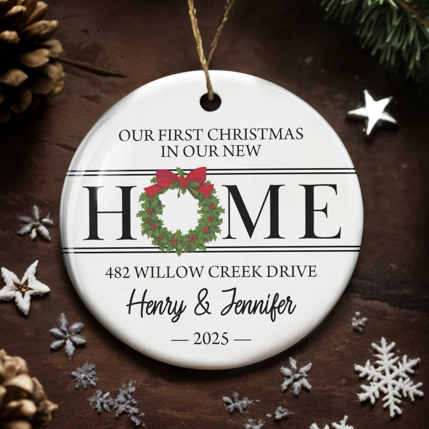 Our First Christmas In Our New Home, Christmas Wreath