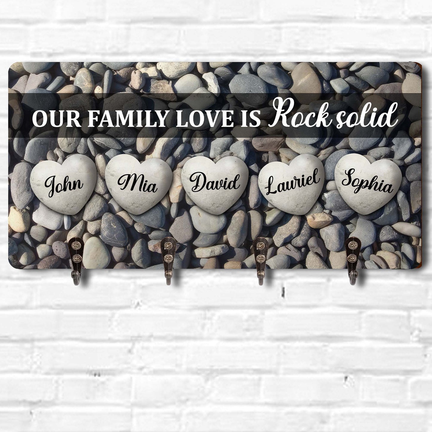 Our Family Love Is Rock Solid, Hearts on Stones