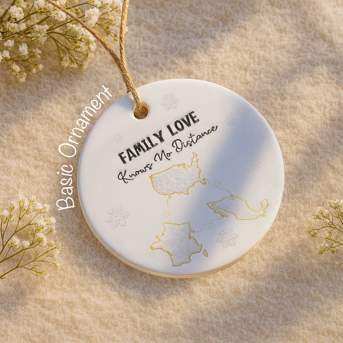 Family Love Knows No Distance With Map Design