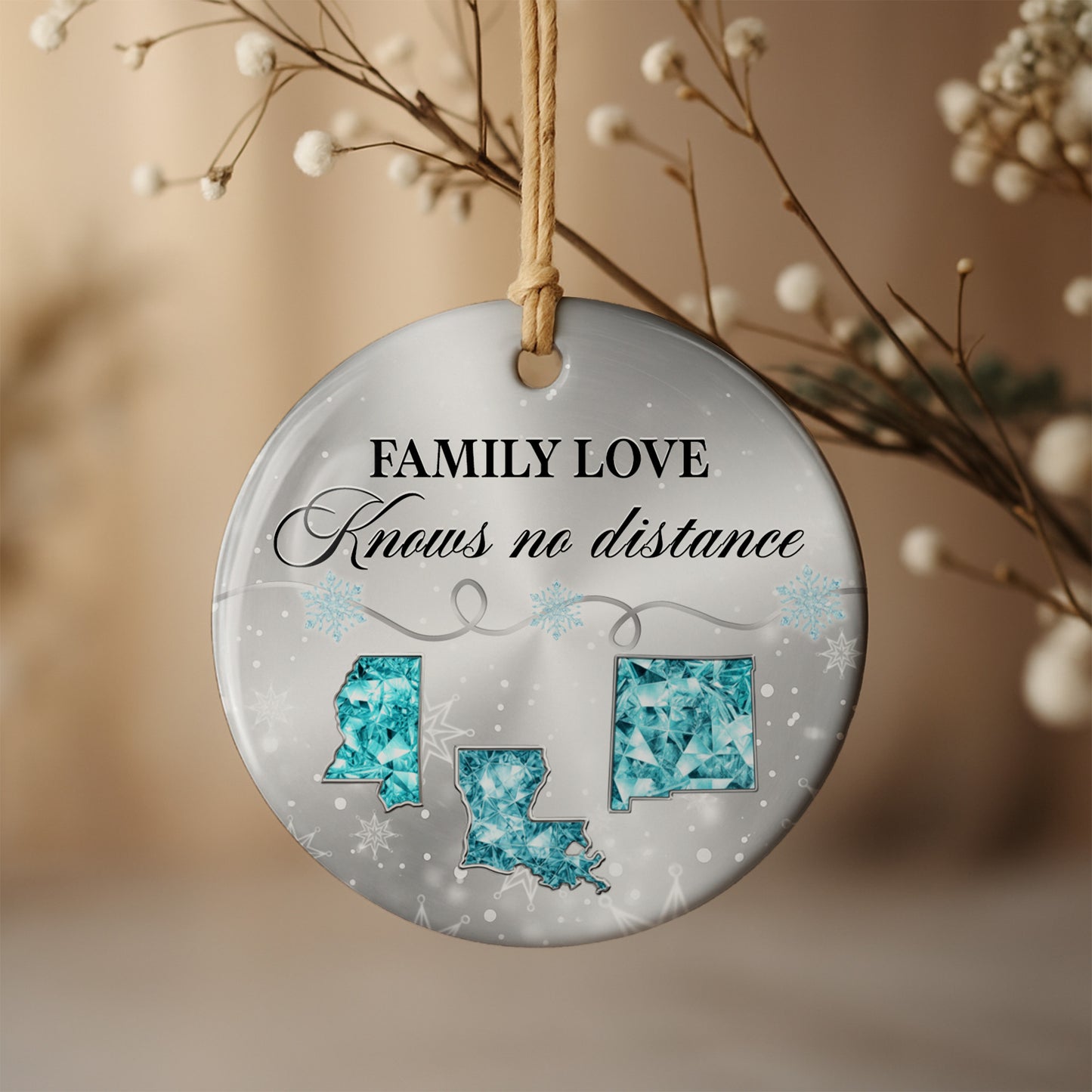 Family Love Knows No Distance With State Outlines