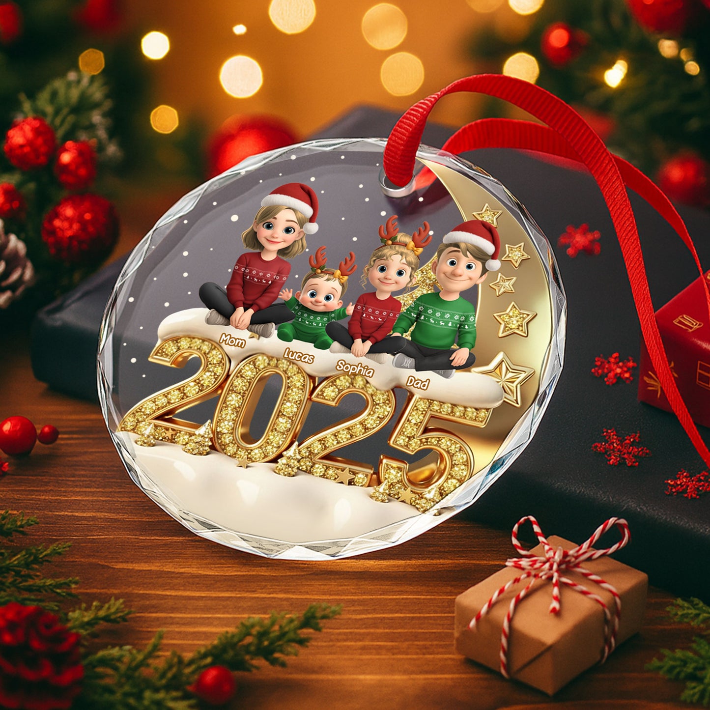 Celebrate The Holidays With Our Festive Family Ornament