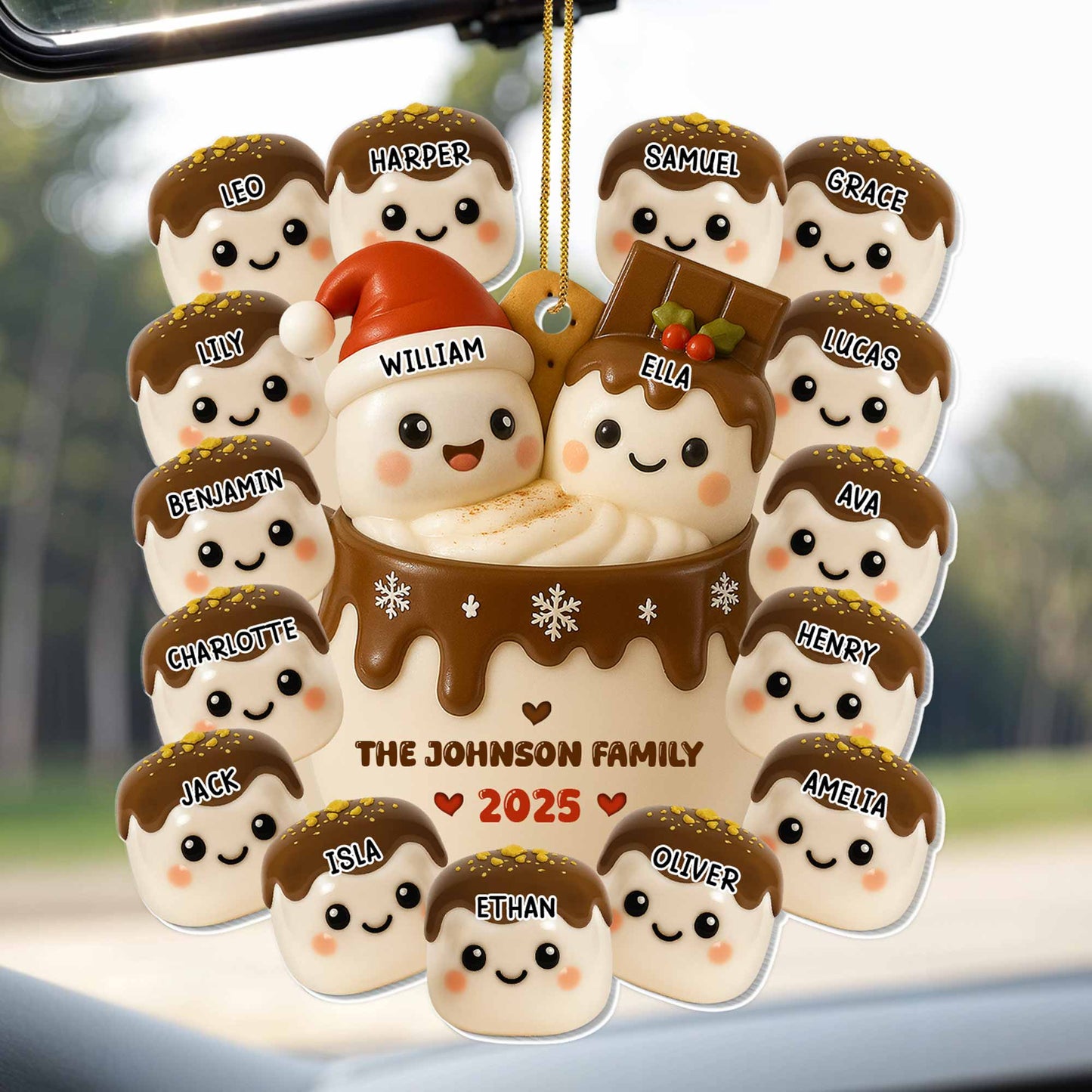 Our Family Merry And Bright Snowmen And Hot Chocolate Mug