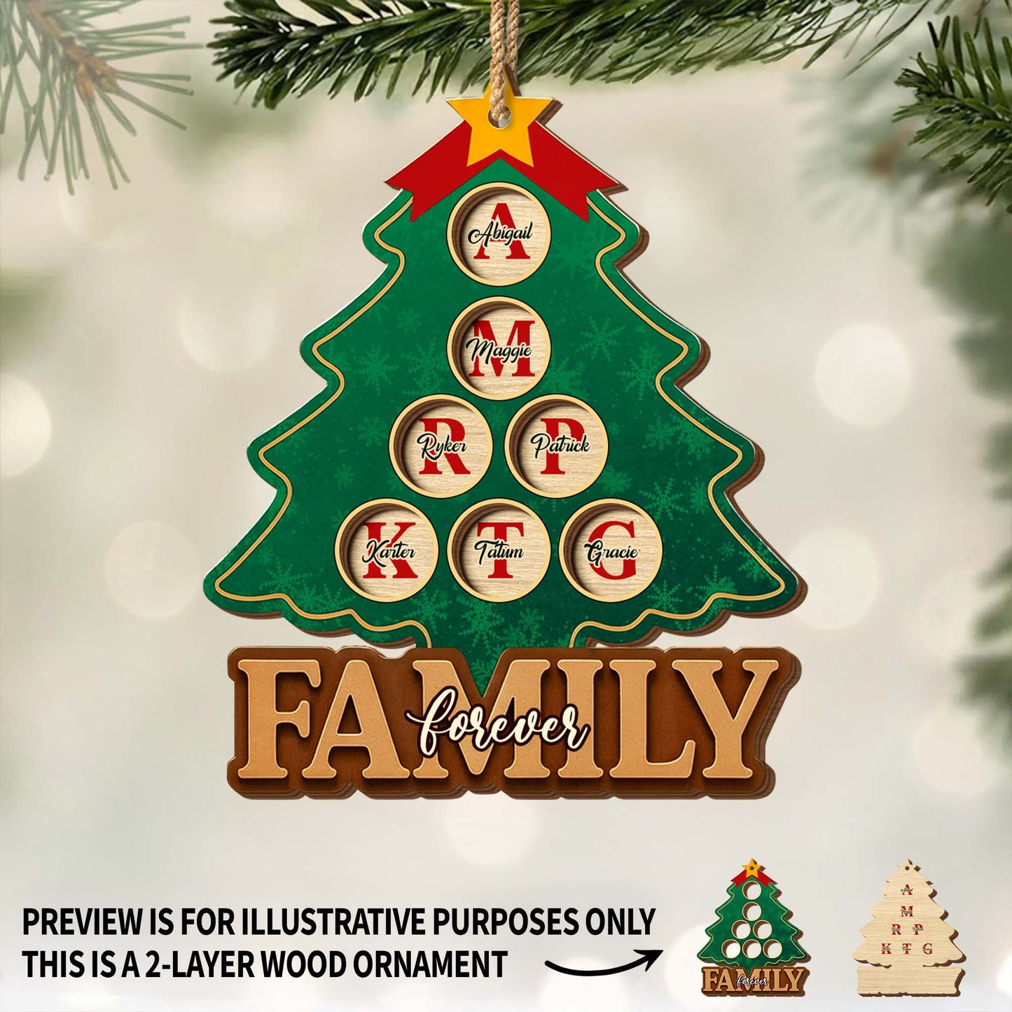 Family Forever Christmas Tree Ornament