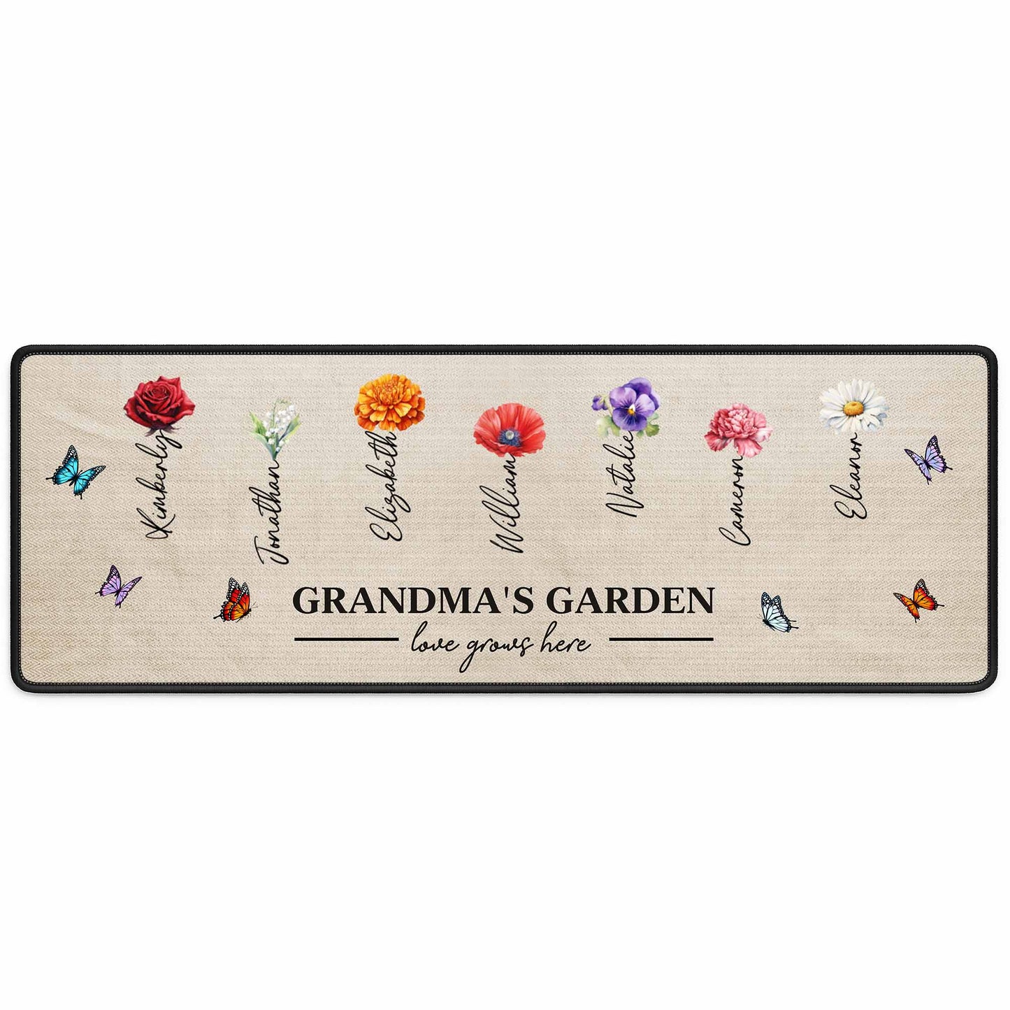 Grandma's Garden Love Grows Here With Flowers And Butterflies