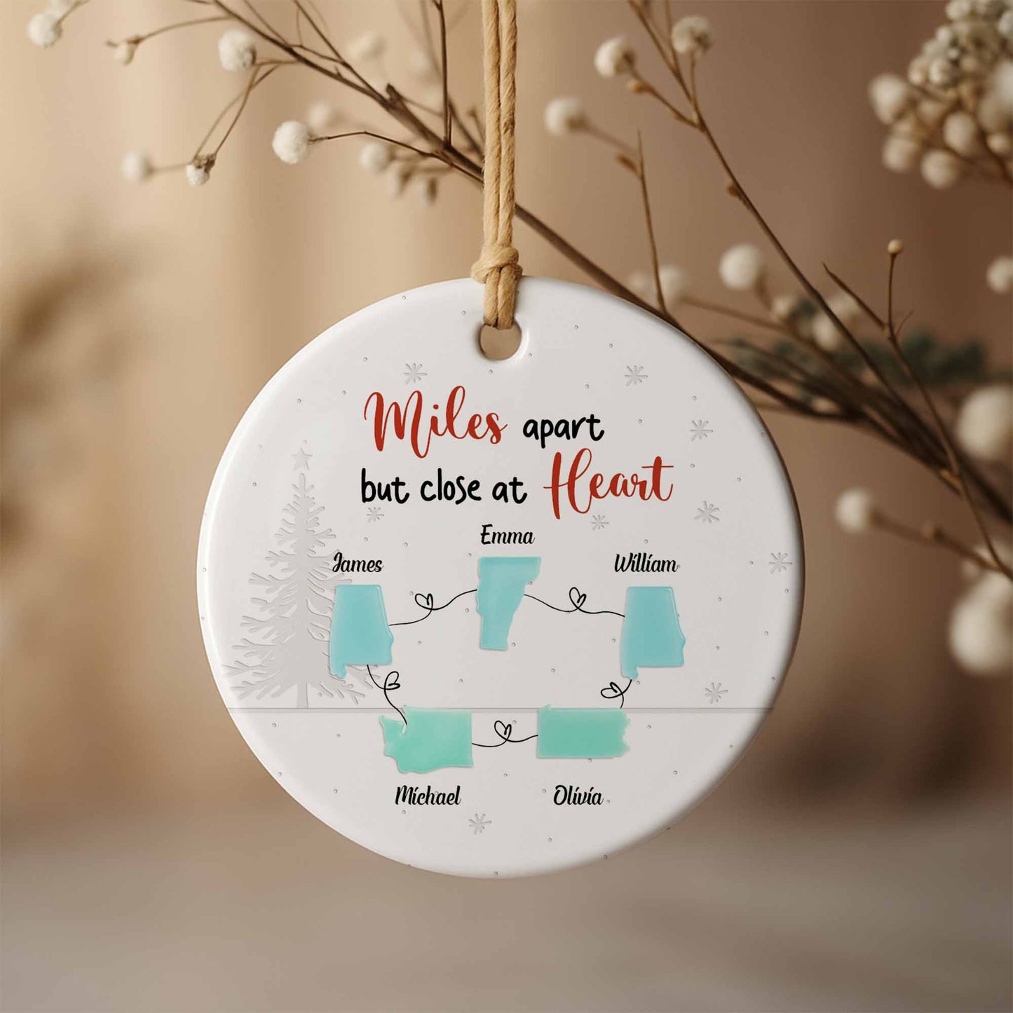 Miles Apart But Close At Heart With State Outlines