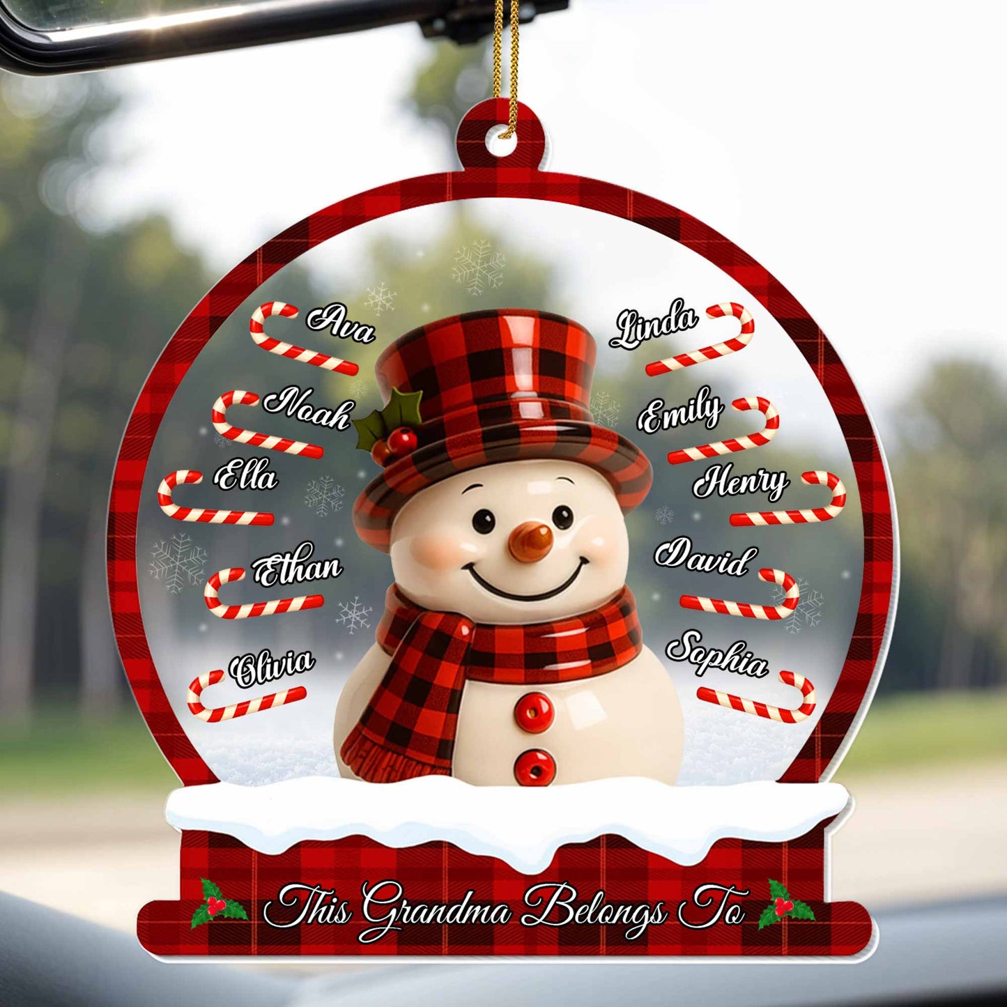 This Grandma Belongs To, Snowman And Candy Canes