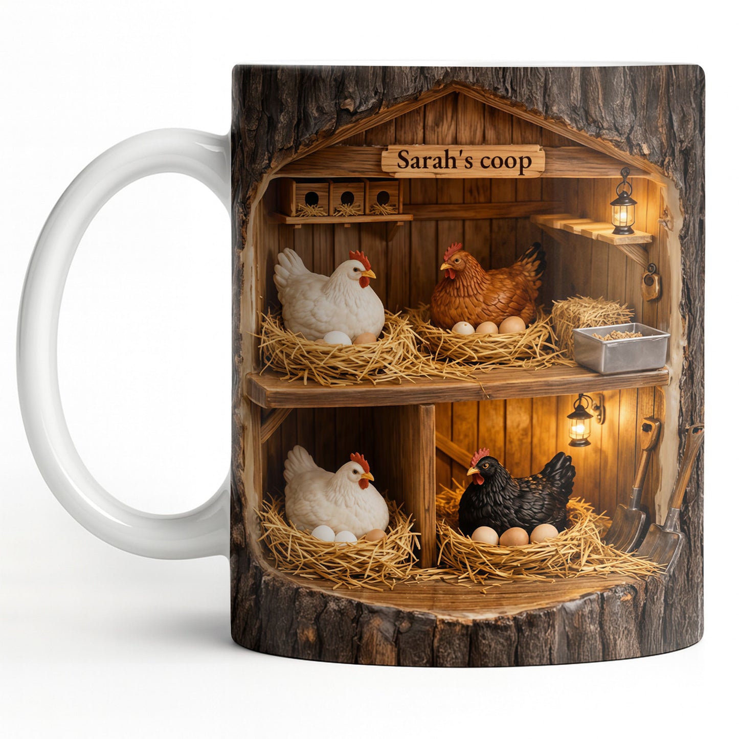 Personalized Chicken Coop Mug With Farm Fresh Design