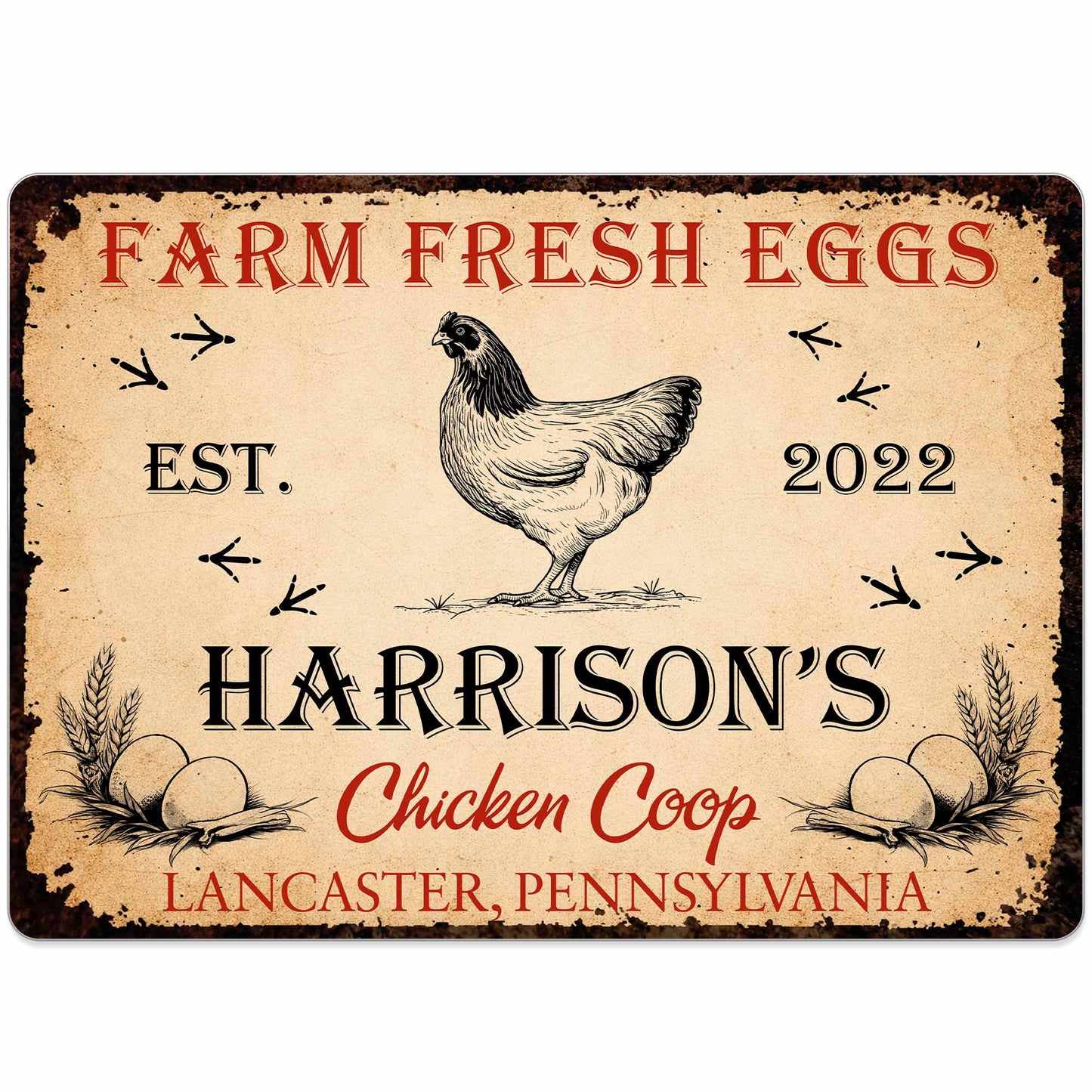 Farm Fresh Eggs, Chicken Coop Sign