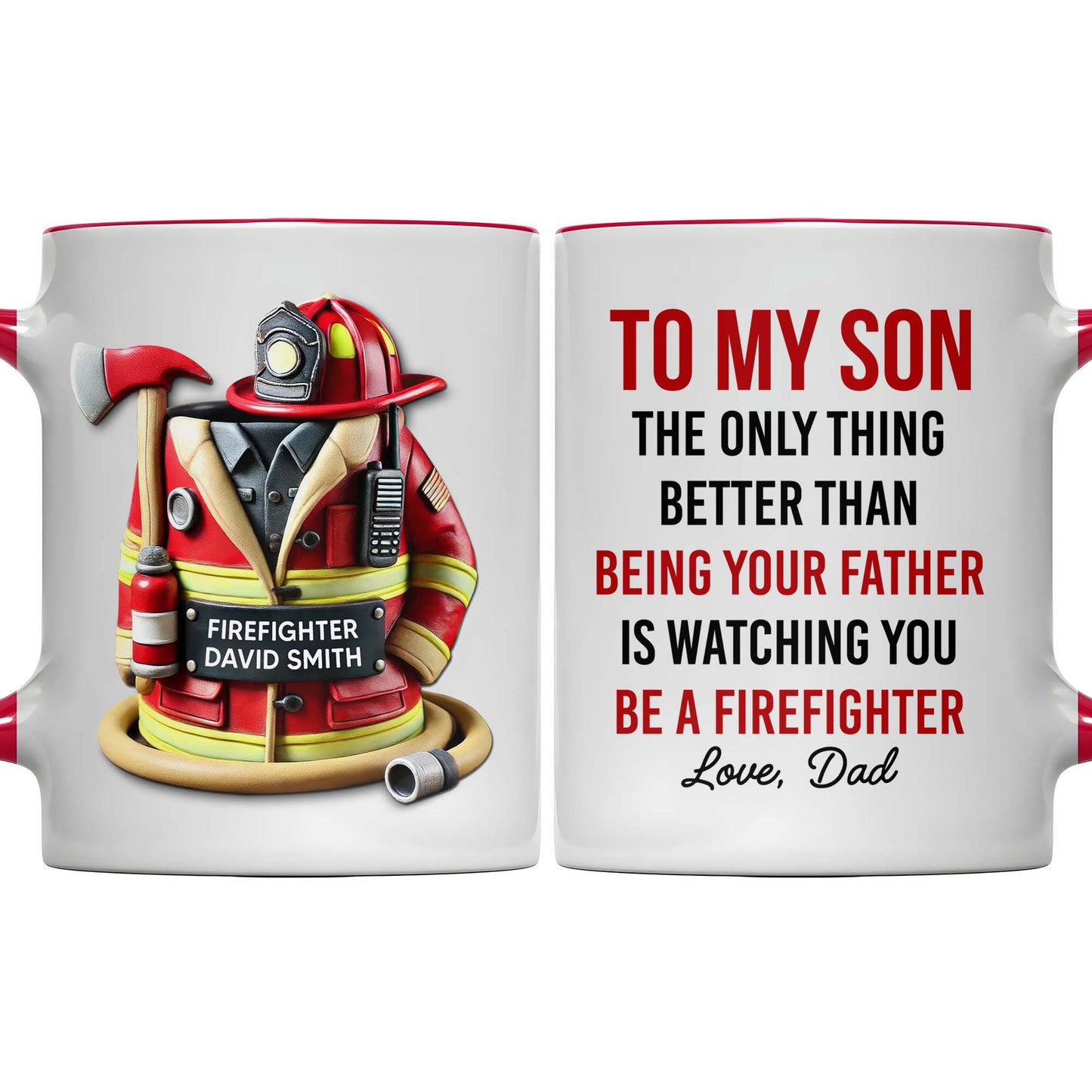 Firefighter David Smith, Gear, Helmet, and Axe