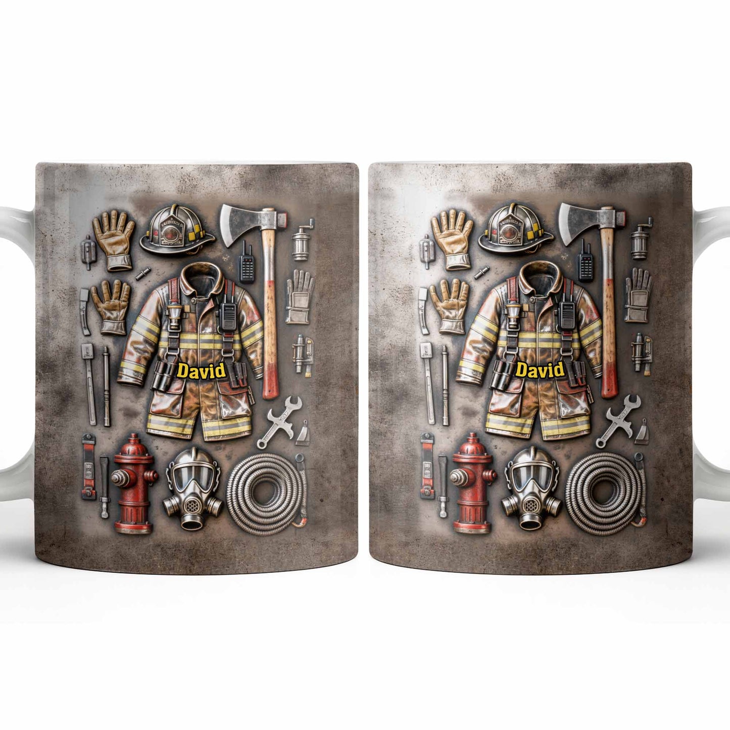 Customize This Mug With Your Firefighter's Name And Gear