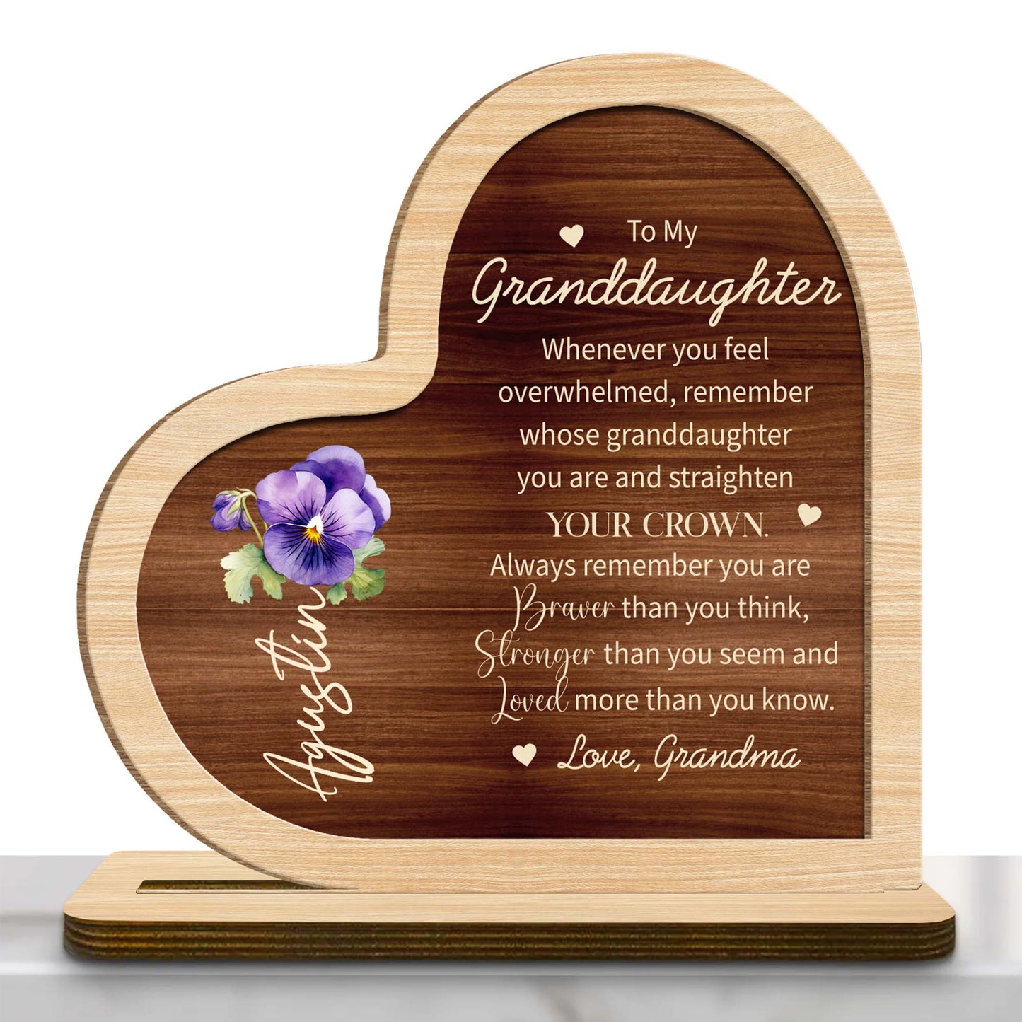 To My Granddaughter Straighten Your Crown Inspirational Message
