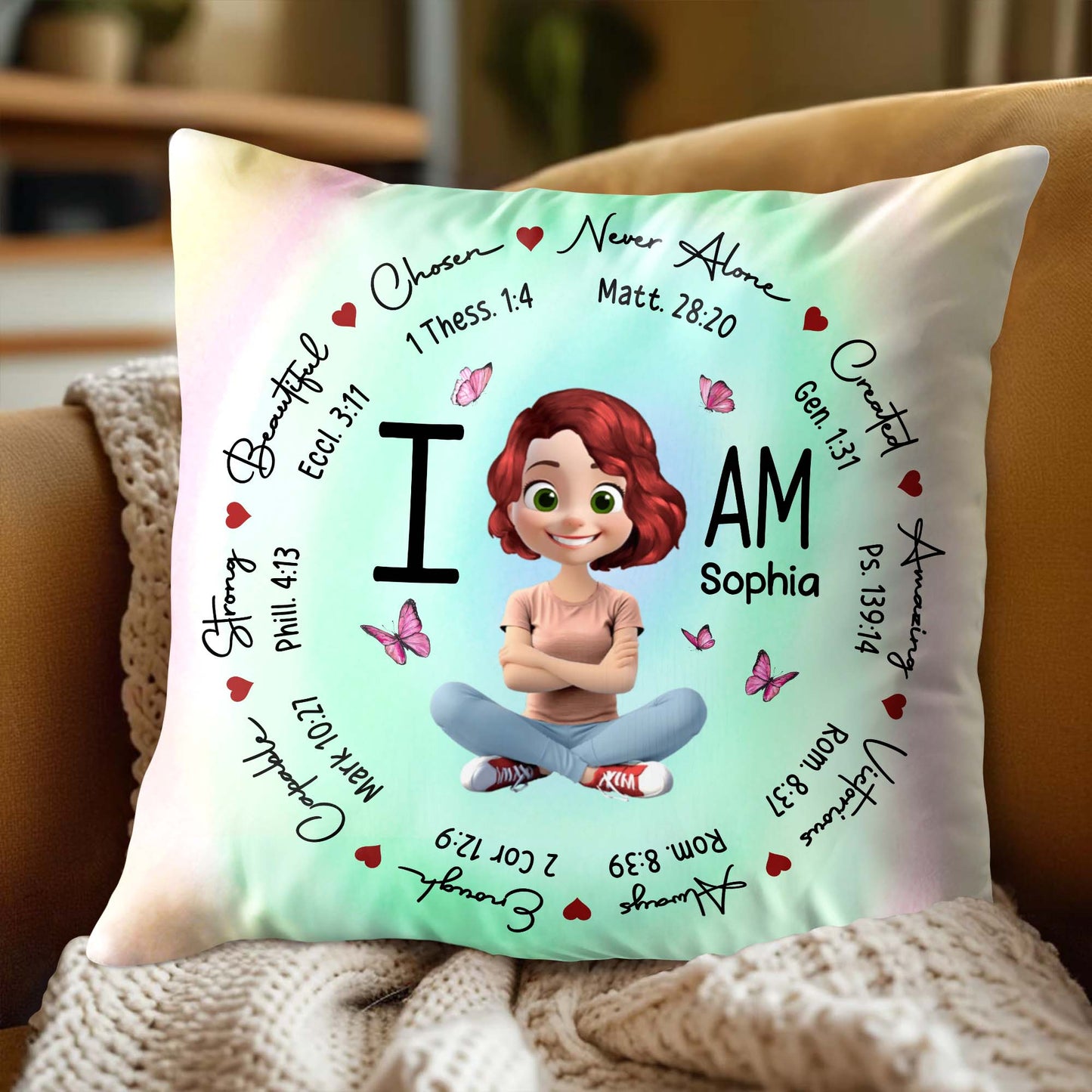 To My Beautiful Strong Amazing Daughter With Hearts And Butterflies