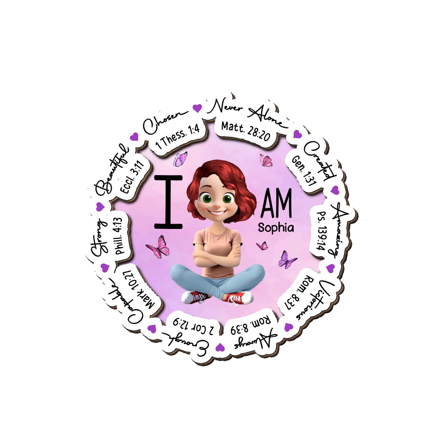 I Am, Surrounded By Inspirational Quotes and Butterflies