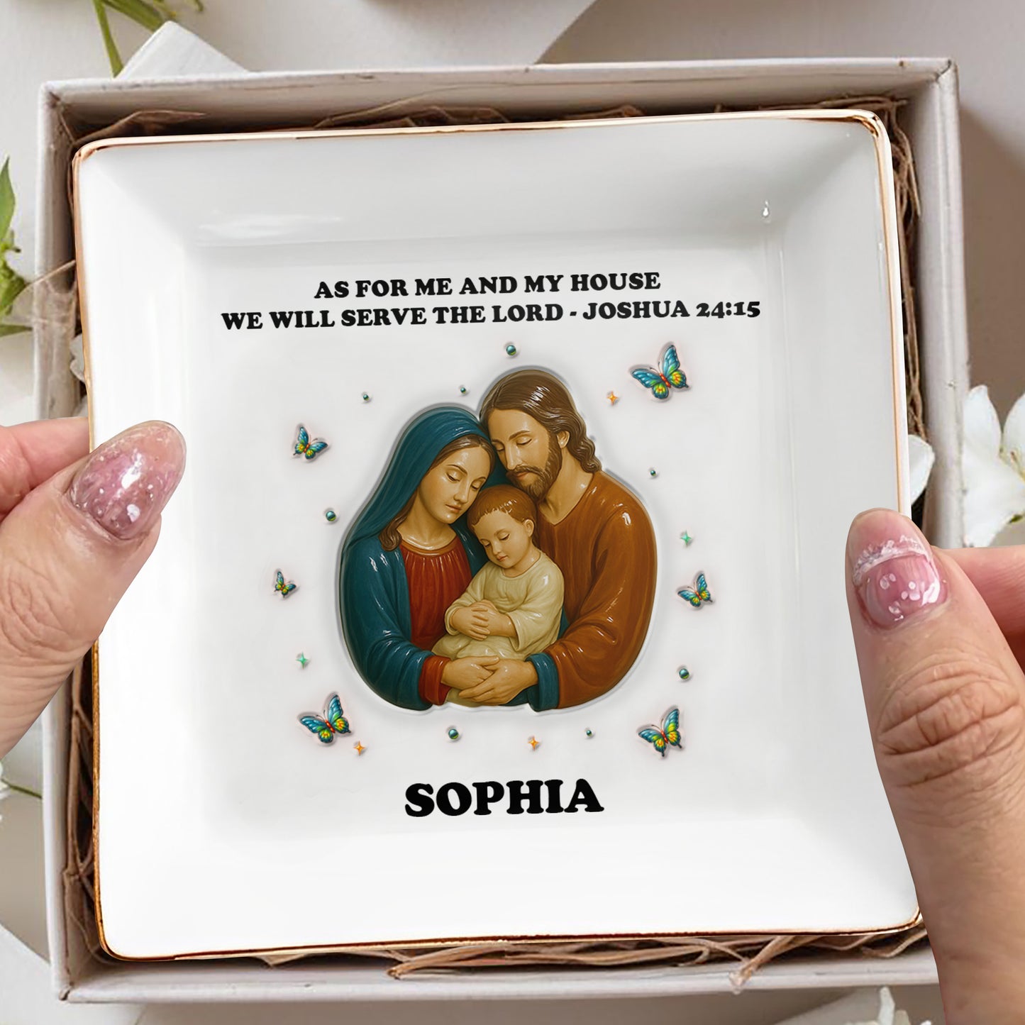 As For Me And My House We Will Serve The Lord, Holy Family and Butterflies