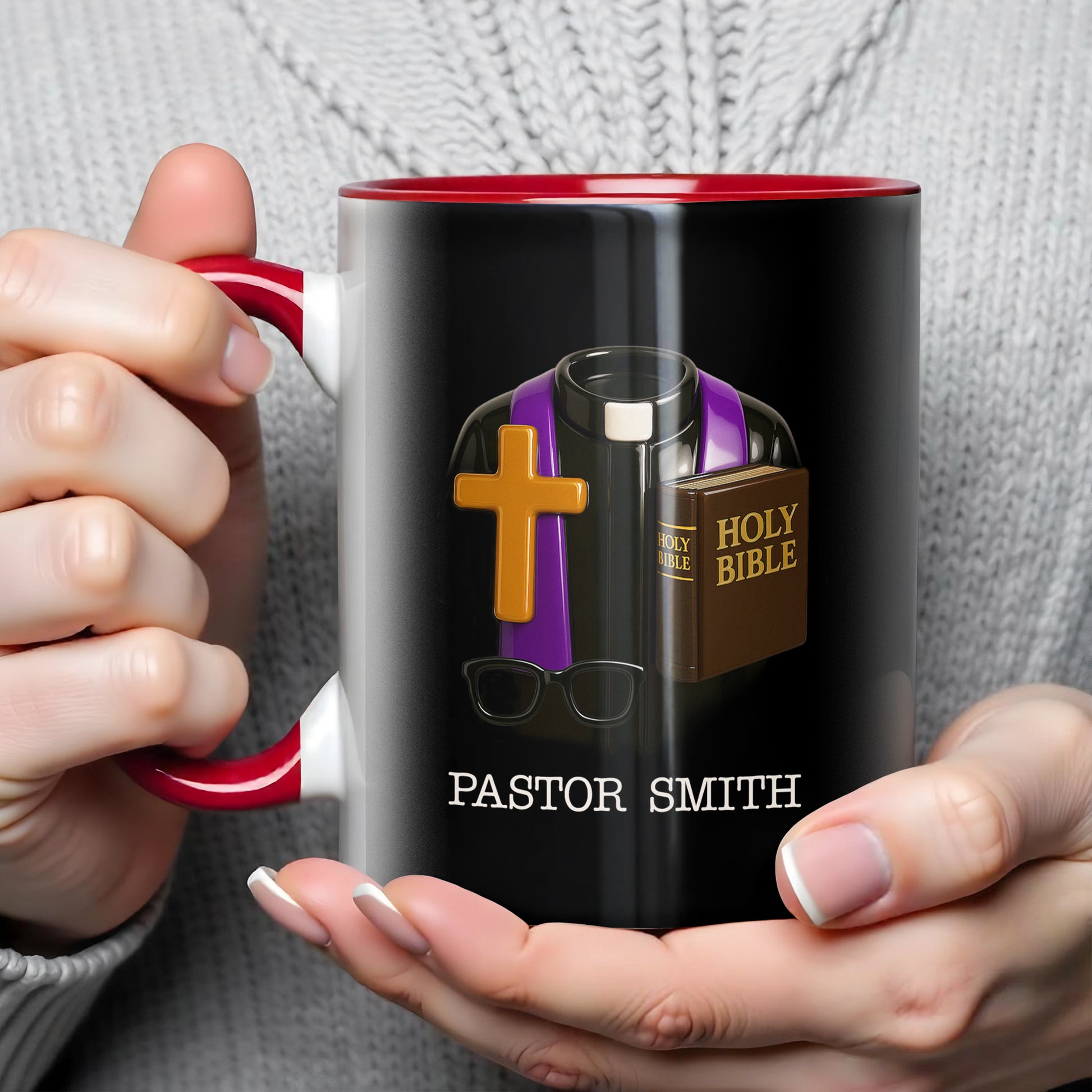 Pastor Smith, Cross, Holy Bible and Glasses