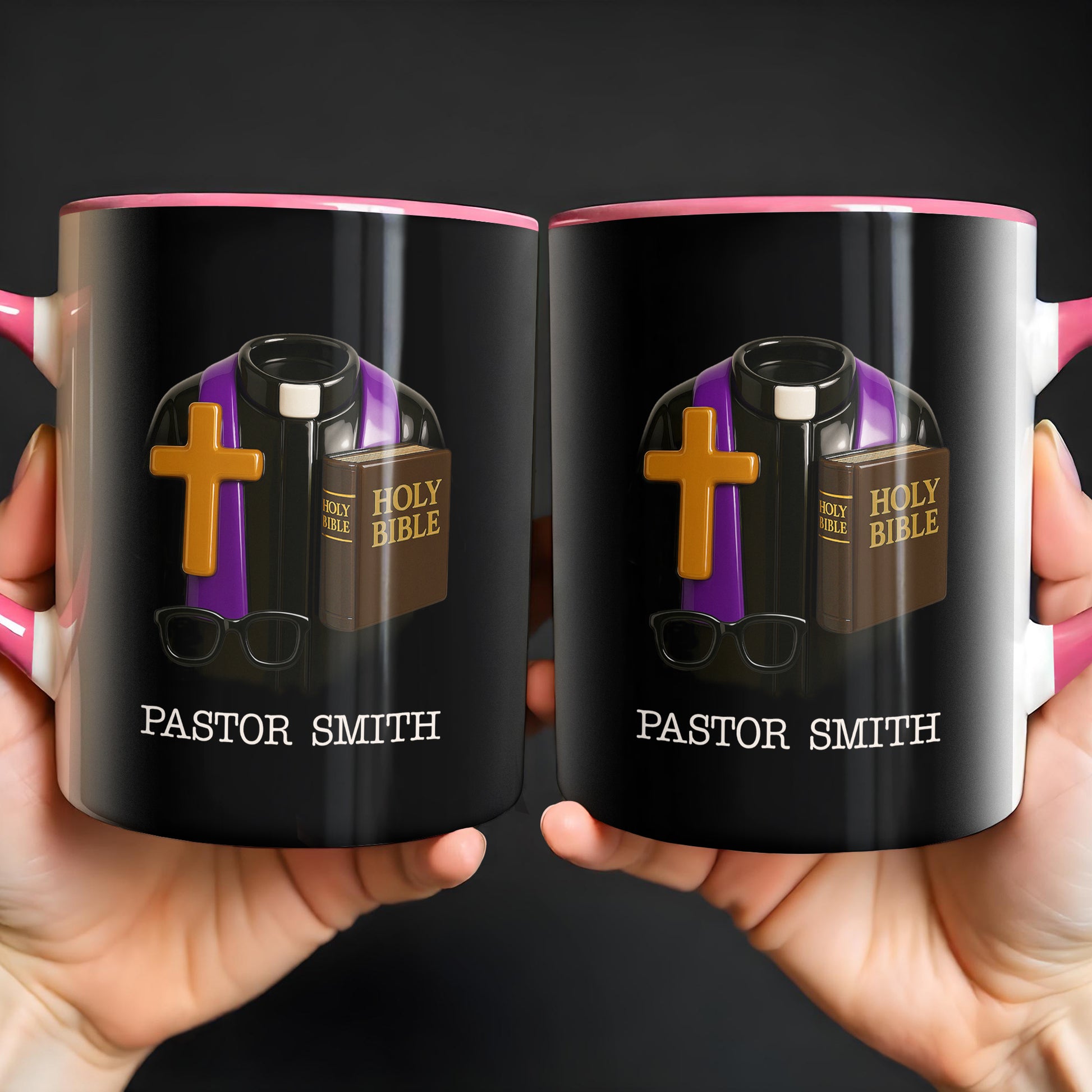 Pastor Smith, Cross, Holy Bible and Glasses