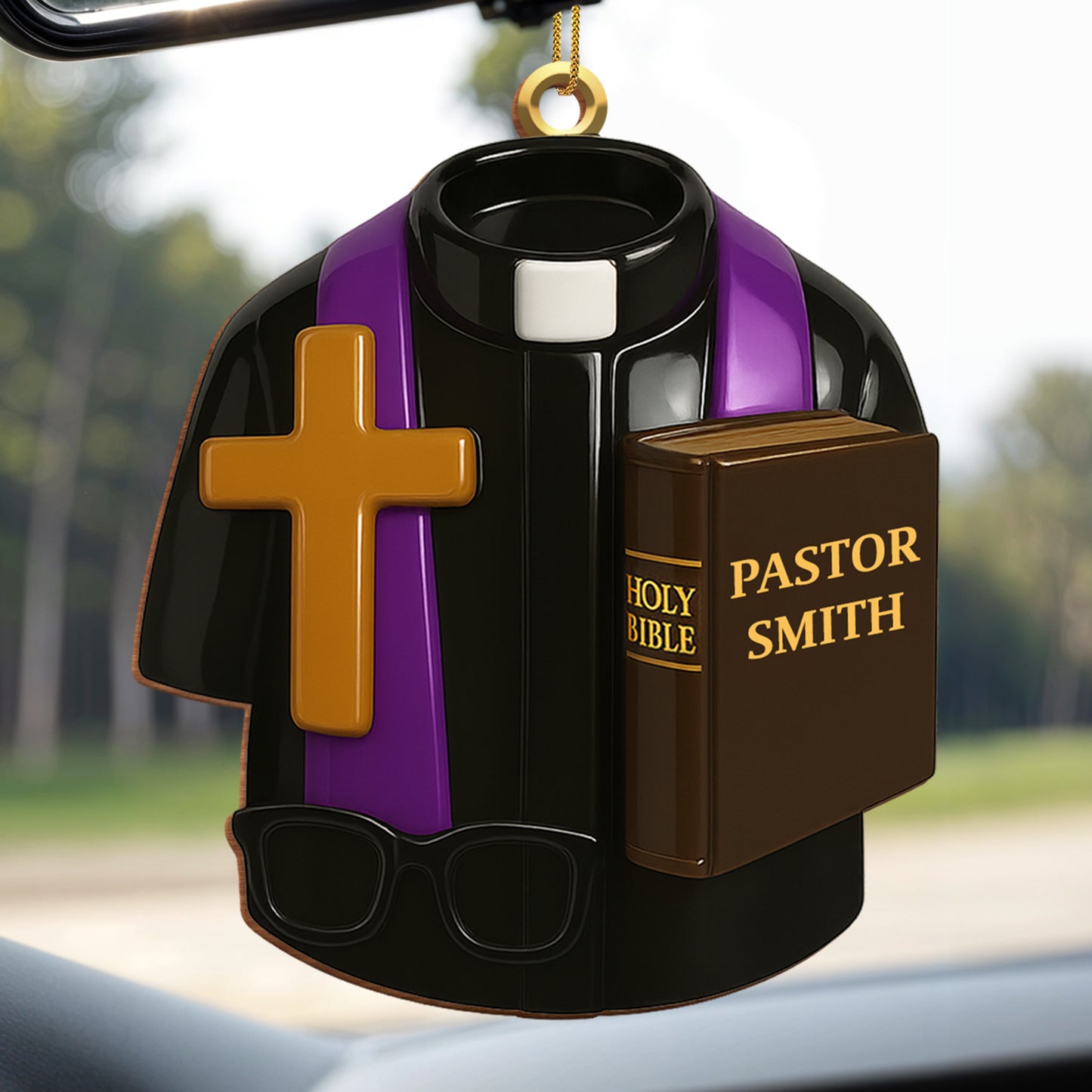 Personalize With Your Pastor's Name, Cross And Bible