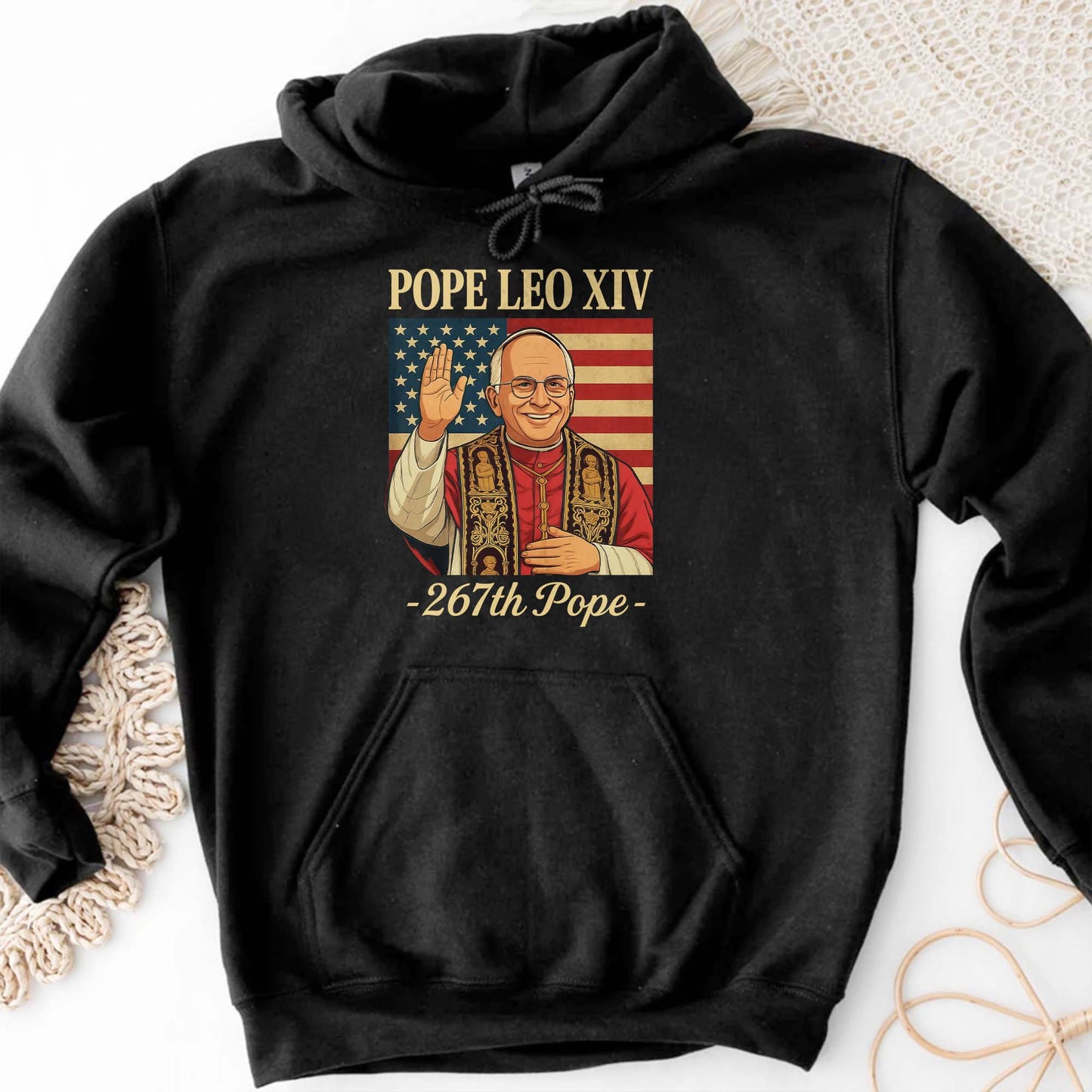 Pope Leo XIV, 267th Pope, American Flag