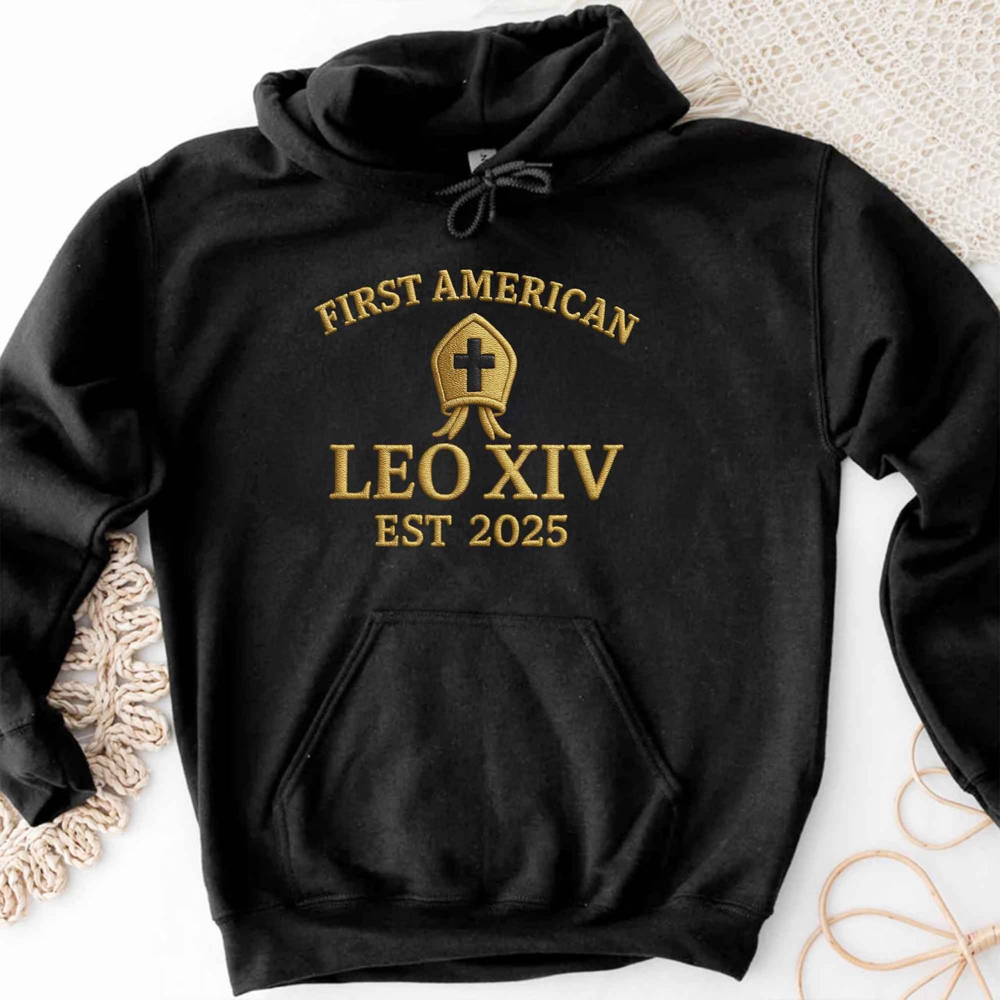 First American Leo XIV Est 2025, Crest and Text