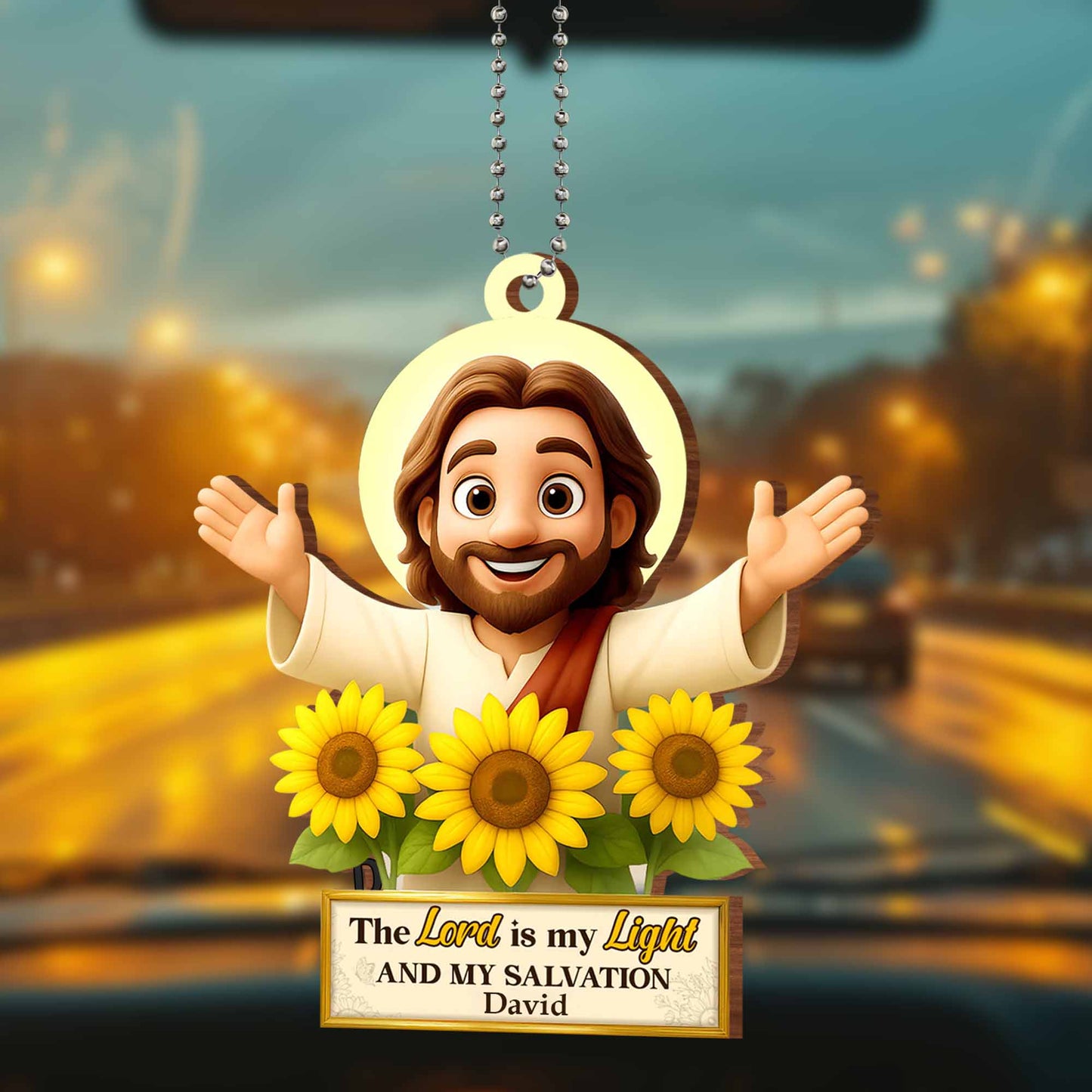 The Lord Is My Light And My Salvation, Religious Figure With Sunflowers
